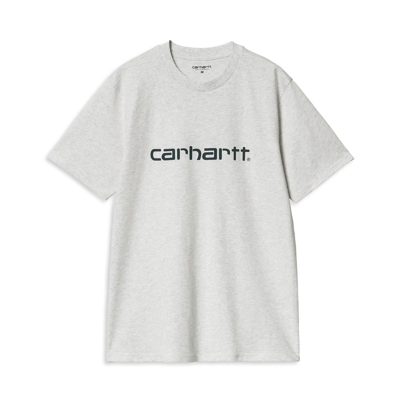 Carhartt WIP S/S Script T-Shirt Ash Heather/Duck Blue - I0310472IMXX