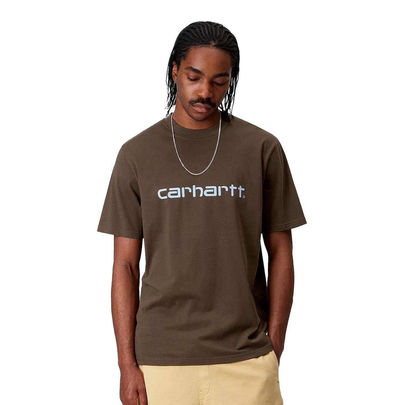 Carhartt WIP S/S Script T-Shirt Liberica/Air Sky - I0310472QGXX