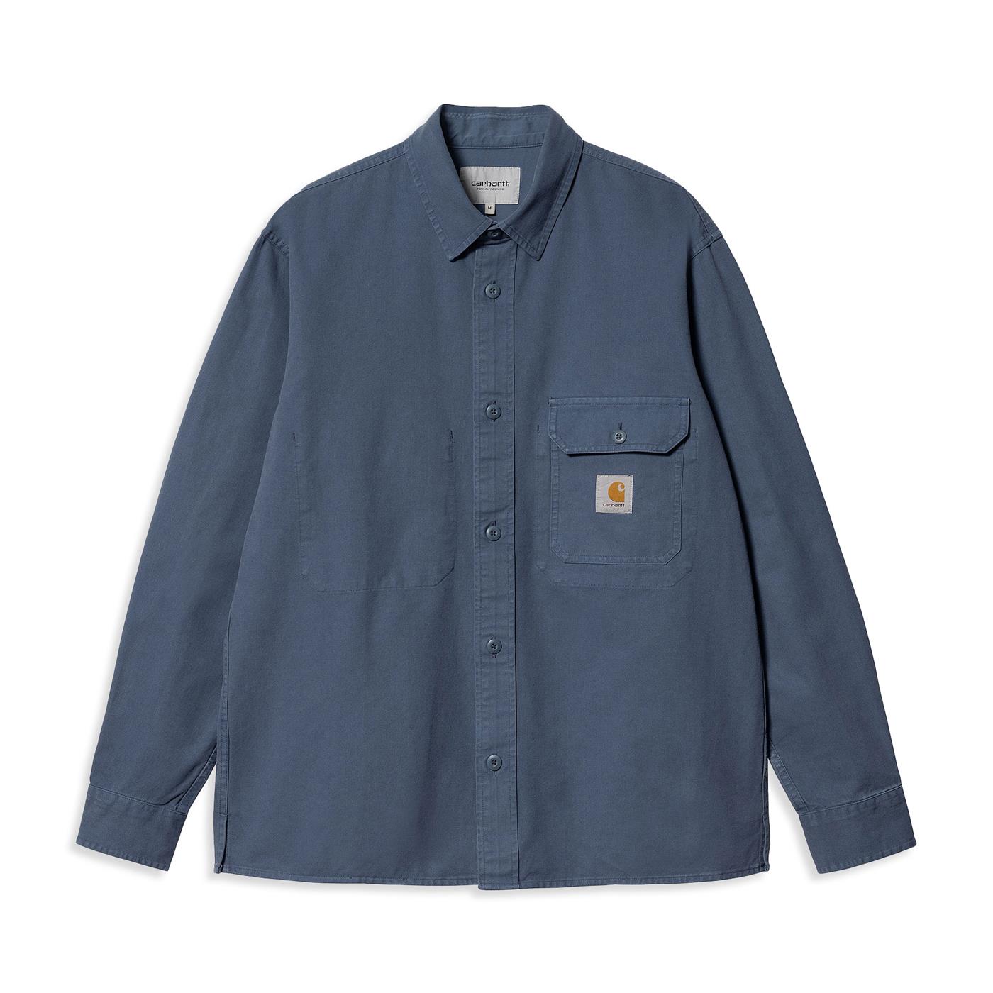 Carhartt WIP Reno Shirt Jacket Storm Blue Garment Dyed - I0314470WAGD