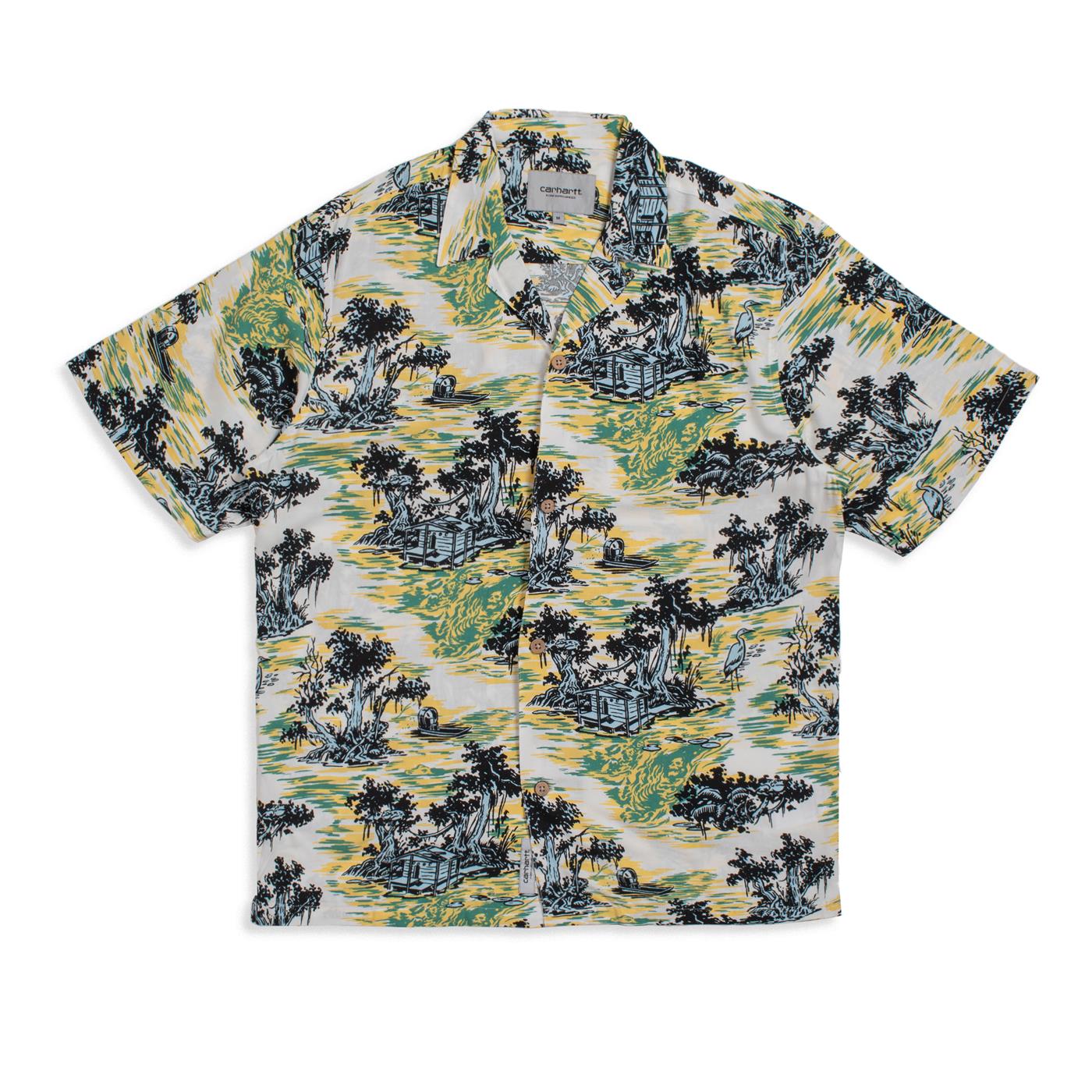 Carhartt WIP S/S Bayou Shirt Bayou Print/Blue Dawn - I0314641HIXX