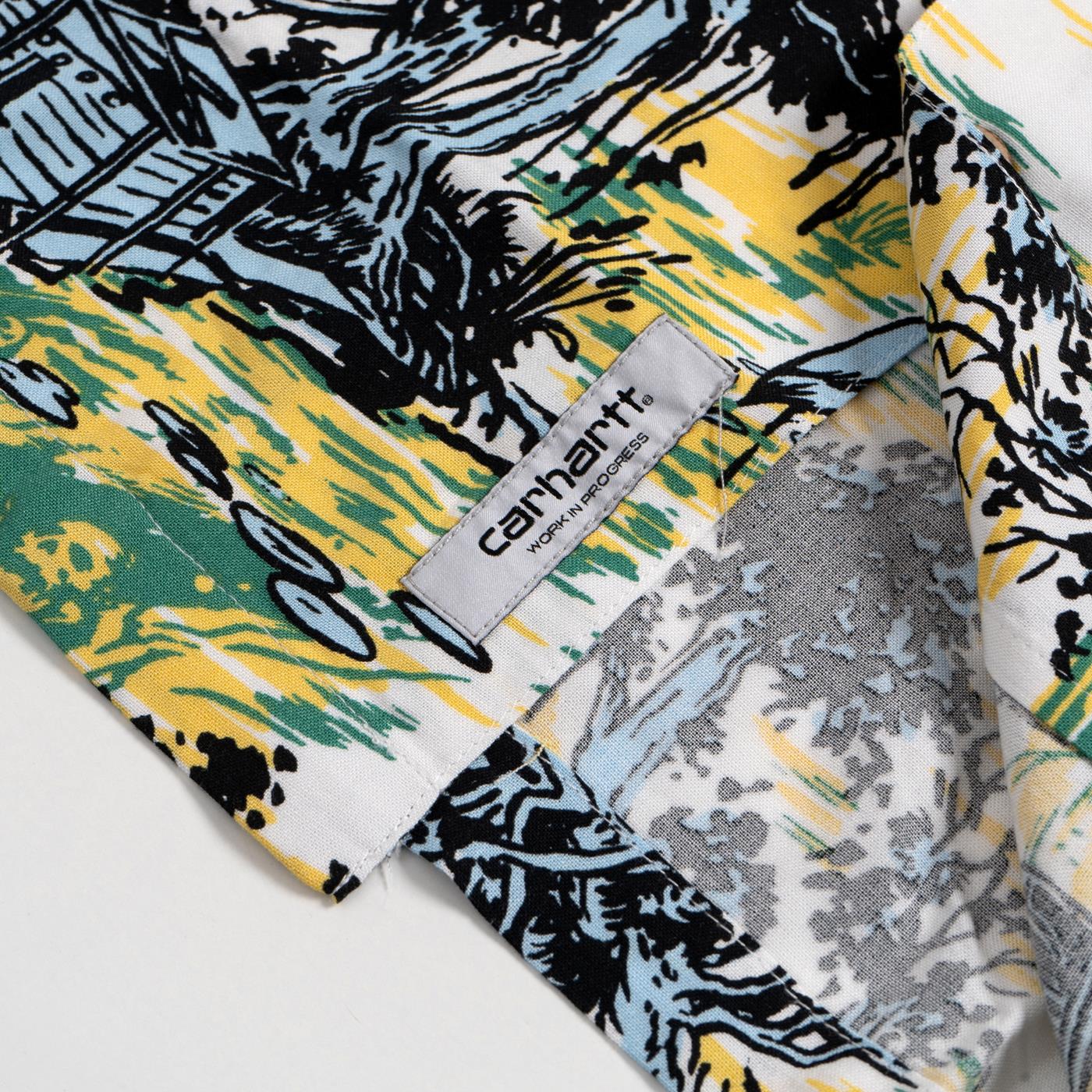 Carhartt WIP S/S Bayou Shirt Bayou Print/Blue Dawn - I0314641HIXX