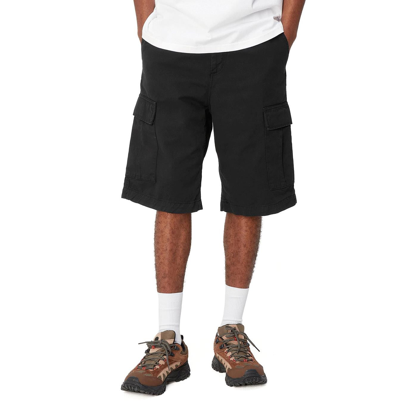 Carhartt WIP Regular Cargo Short Black garment dyed - I03151789GD