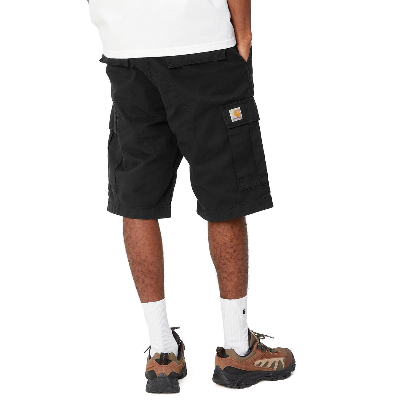 Carhartt WIP Regular Cargo Short Black garment dyed - I03151789GD