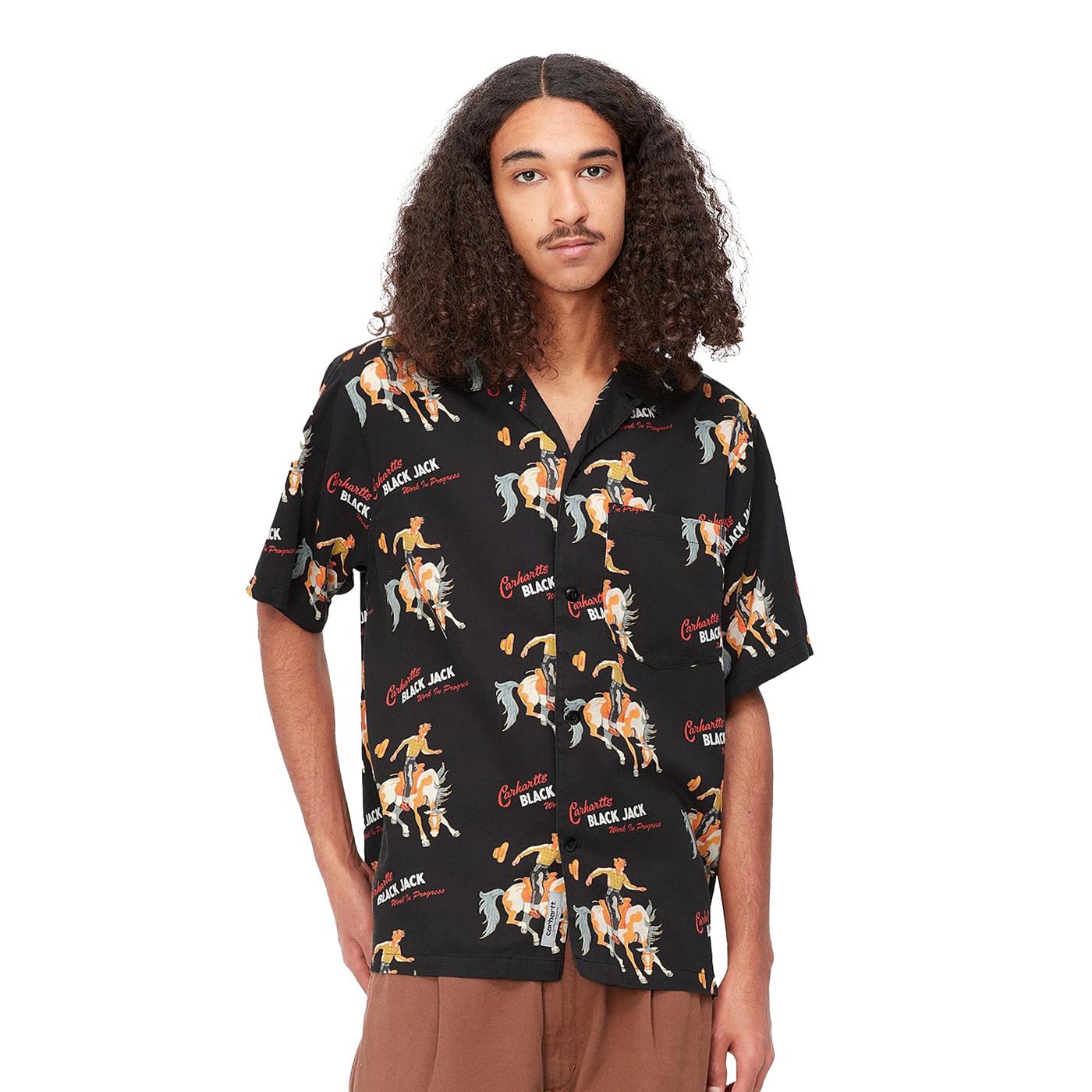 Carhartt WIP S/S Black Jack Shirt Black - I0316591L0XX