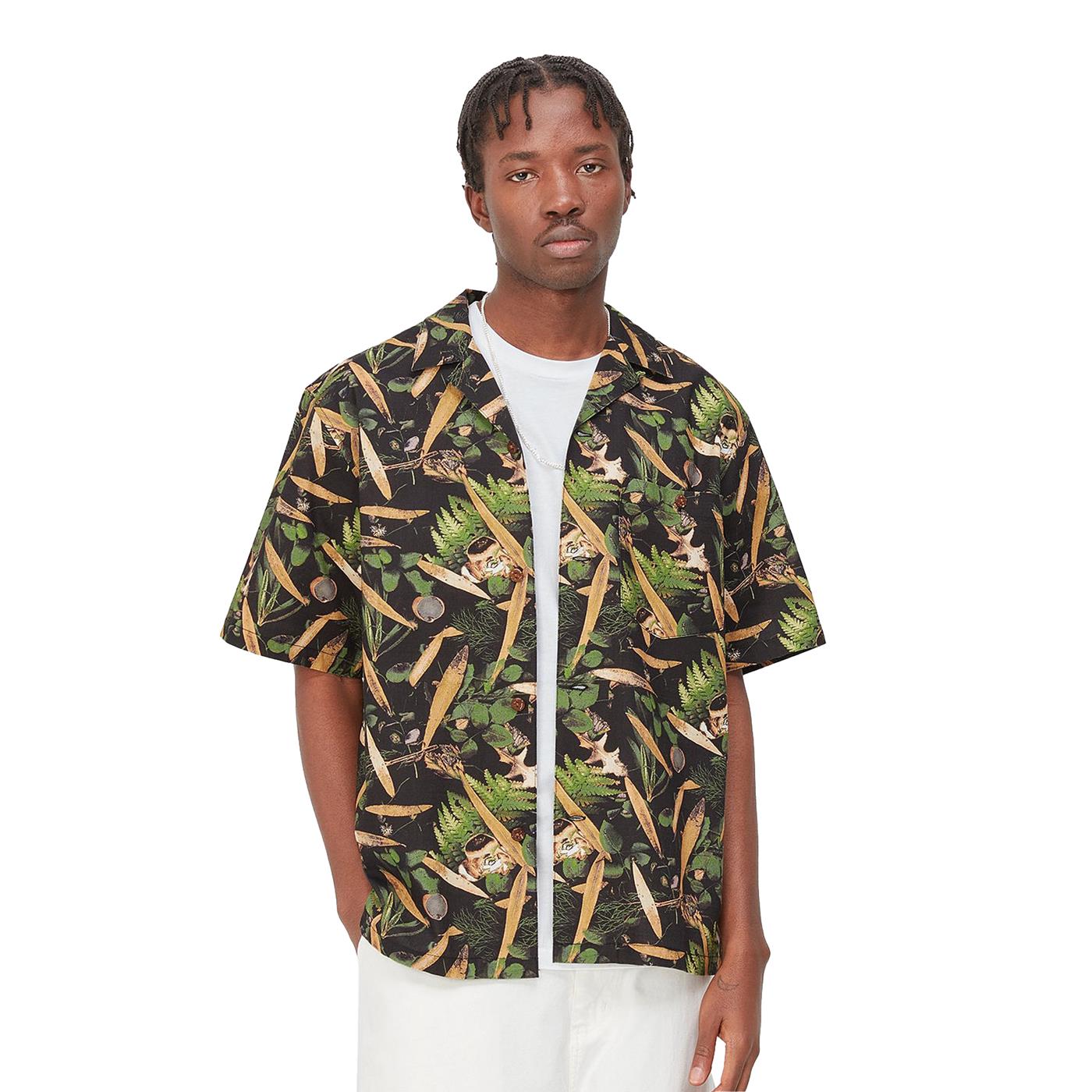 Carhartt WIP S/S Lumen Shirt Black/Lumen Print - I0316601HCXX