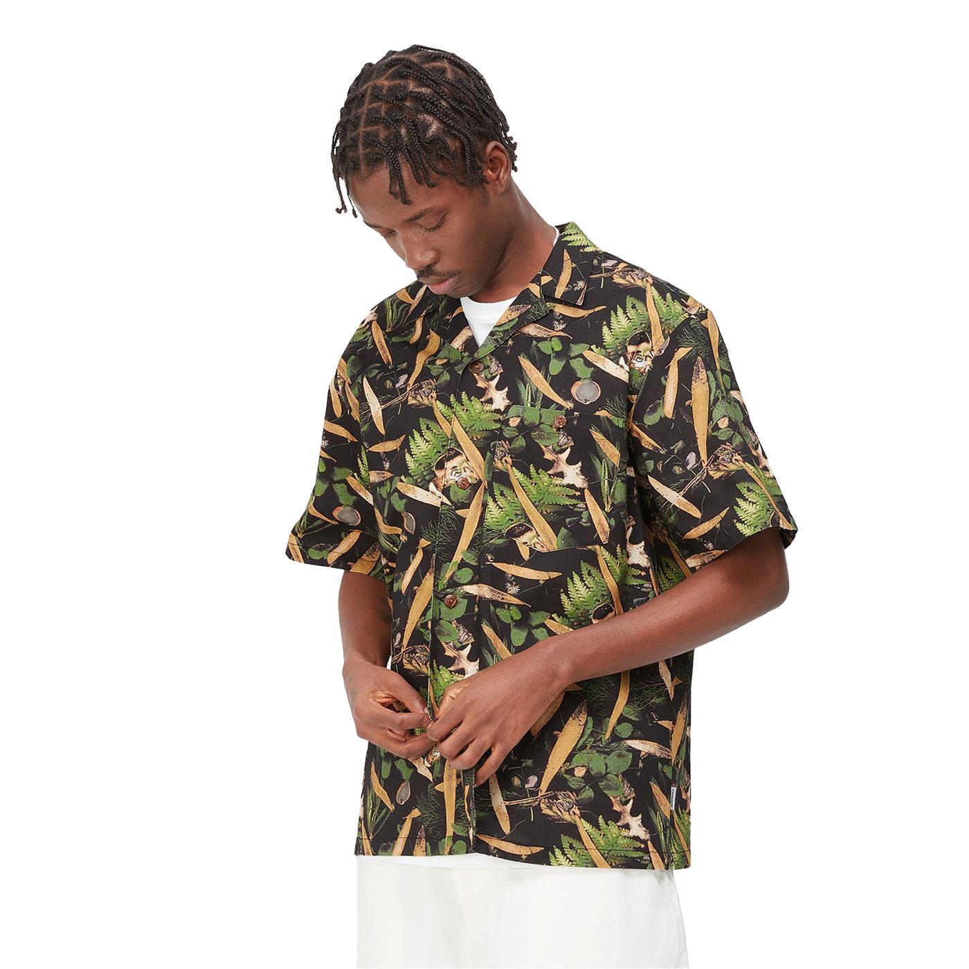 Carhartt WIP S/S Lumen Shirt Black/Lumen Print - I0316601HCXX
