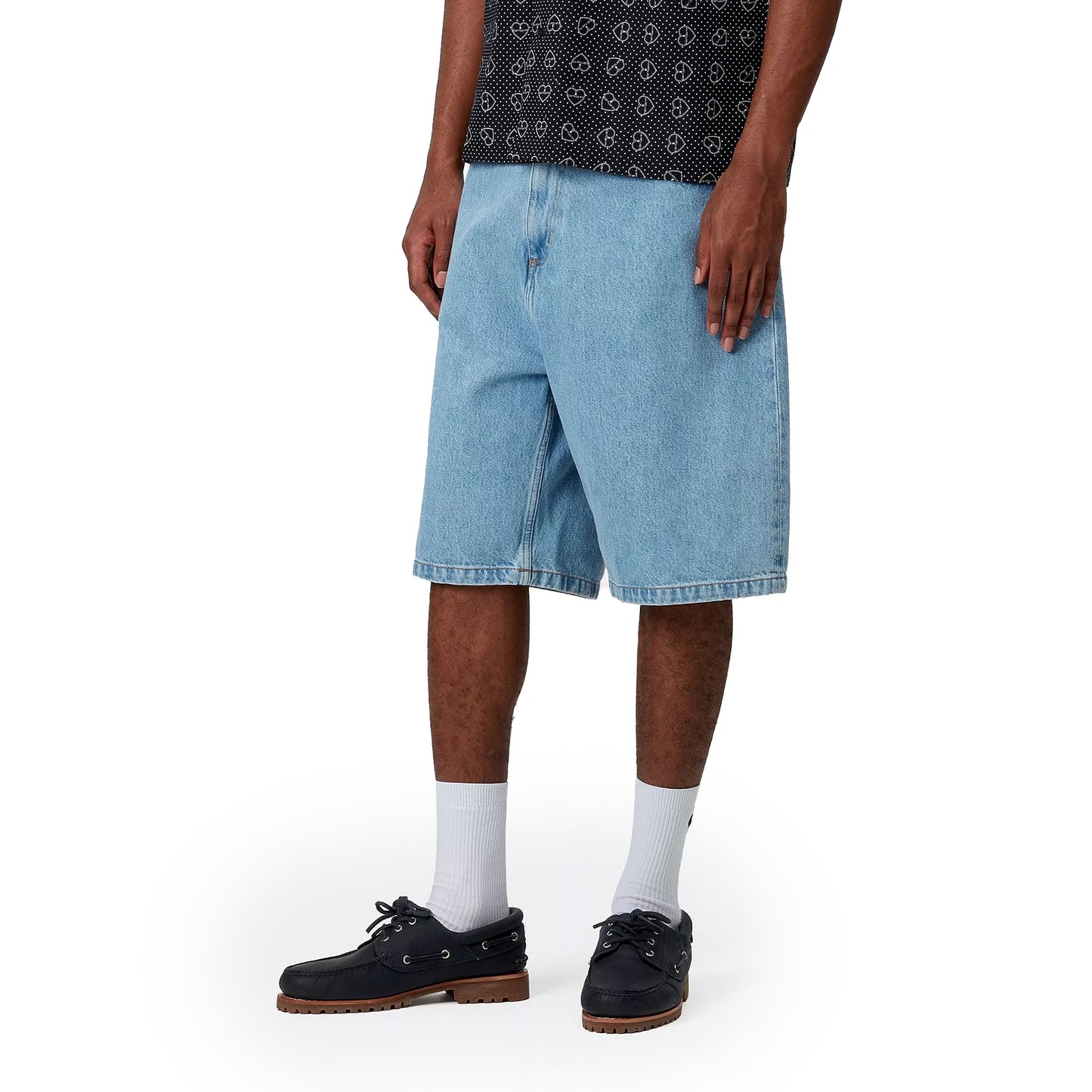 Carhartt WIP Brandon Short Blue stone bleached - I0319210112