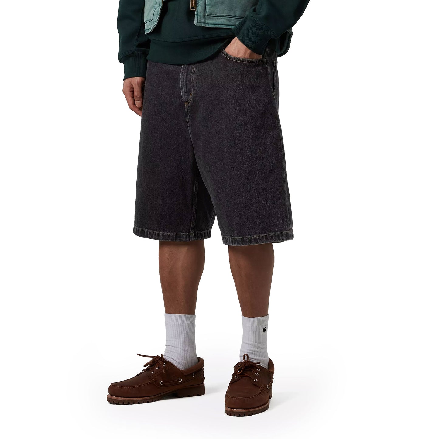 Carhartt WIP Brandon Short Black stone washed - I0319218906