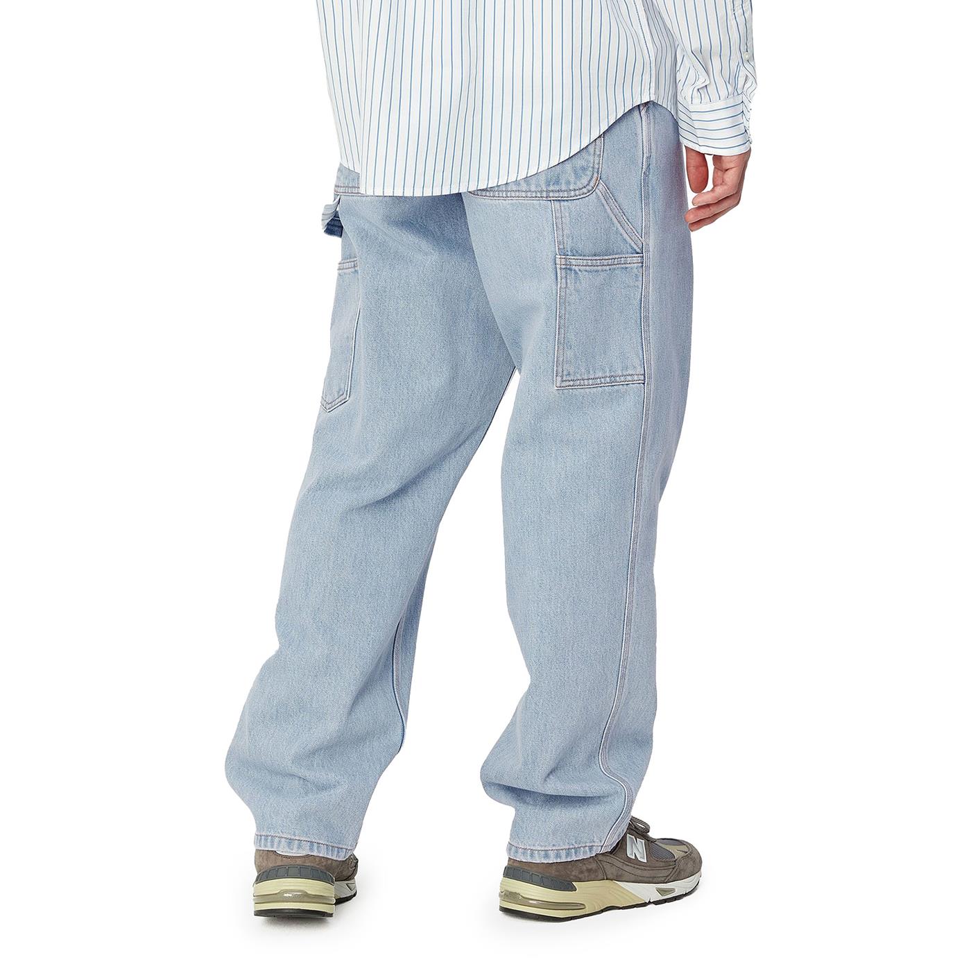 Carhartt WIP Single Knee Pant Blue heavy stone bleached - I03202401A3