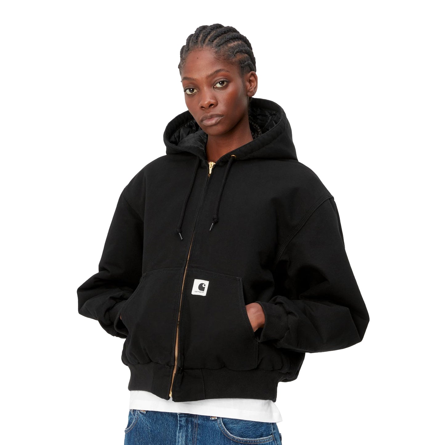 Carhartt WIP W OG Active Jacket Black rinsed - I0322388902