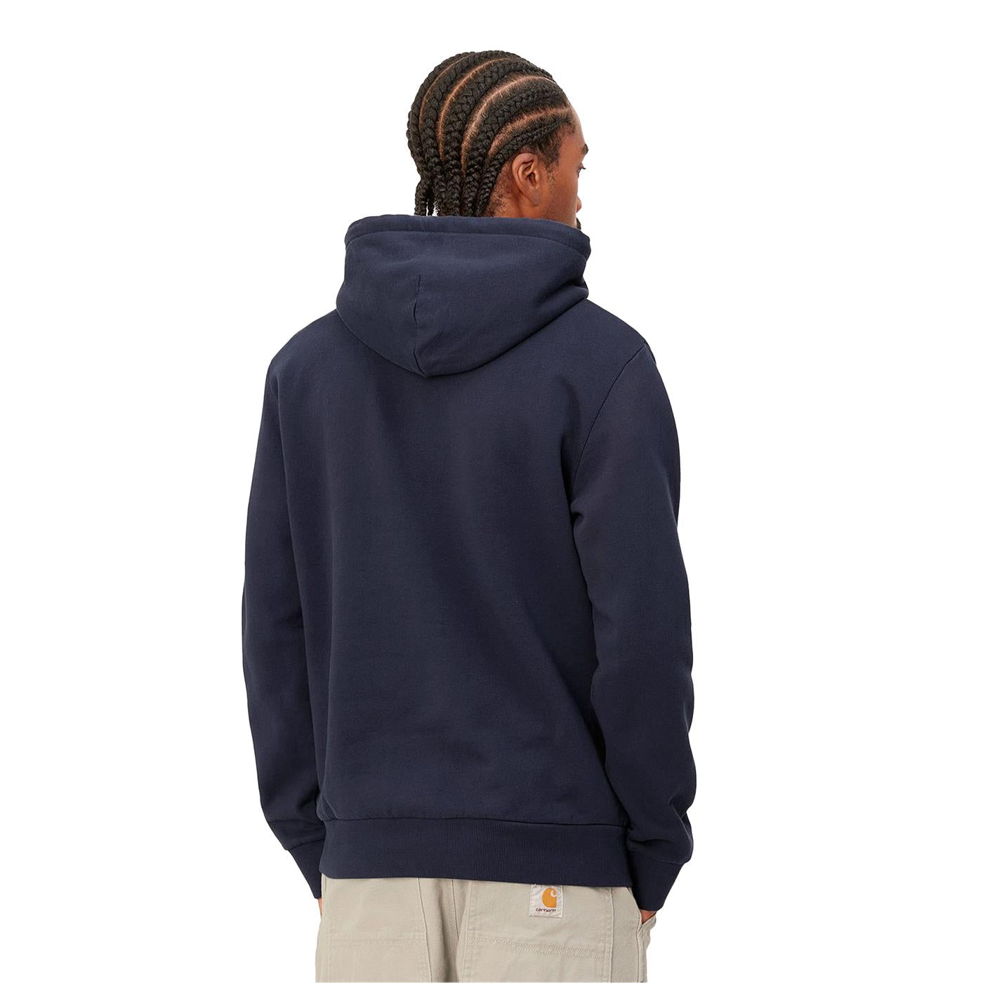 Carhartt WIP Hooded Script Embroidery Sweat Blue/White - I032693981XX