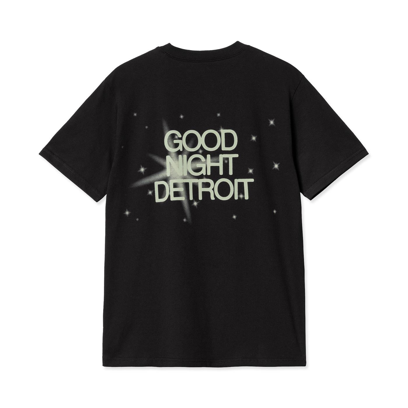 Carhartt WIP S/S Night NIght T-Shirt Black/Green - I0331721XDXX