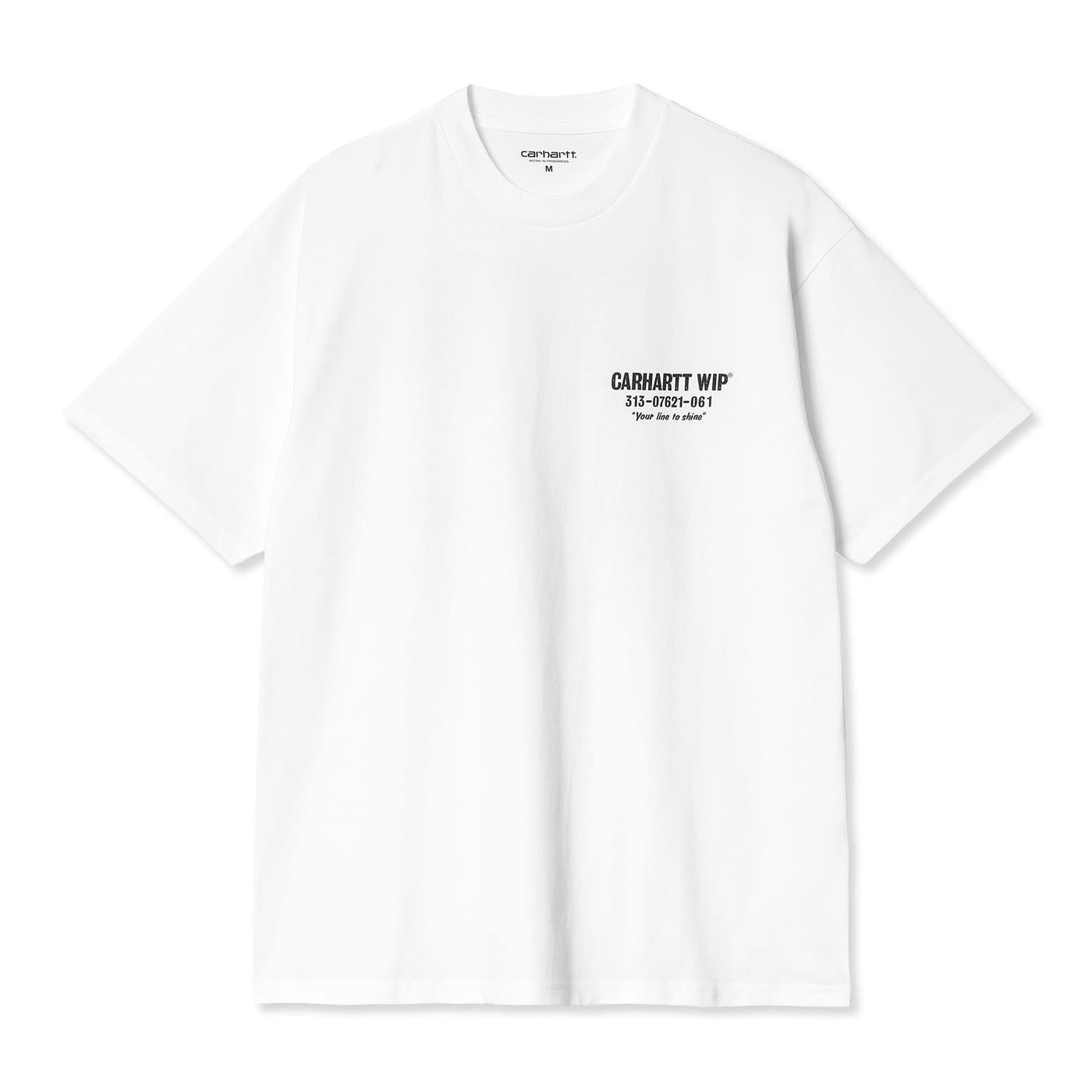 Carhartt WIP S/S Less Troubles T-Shirt White/Black - I03318700AXX