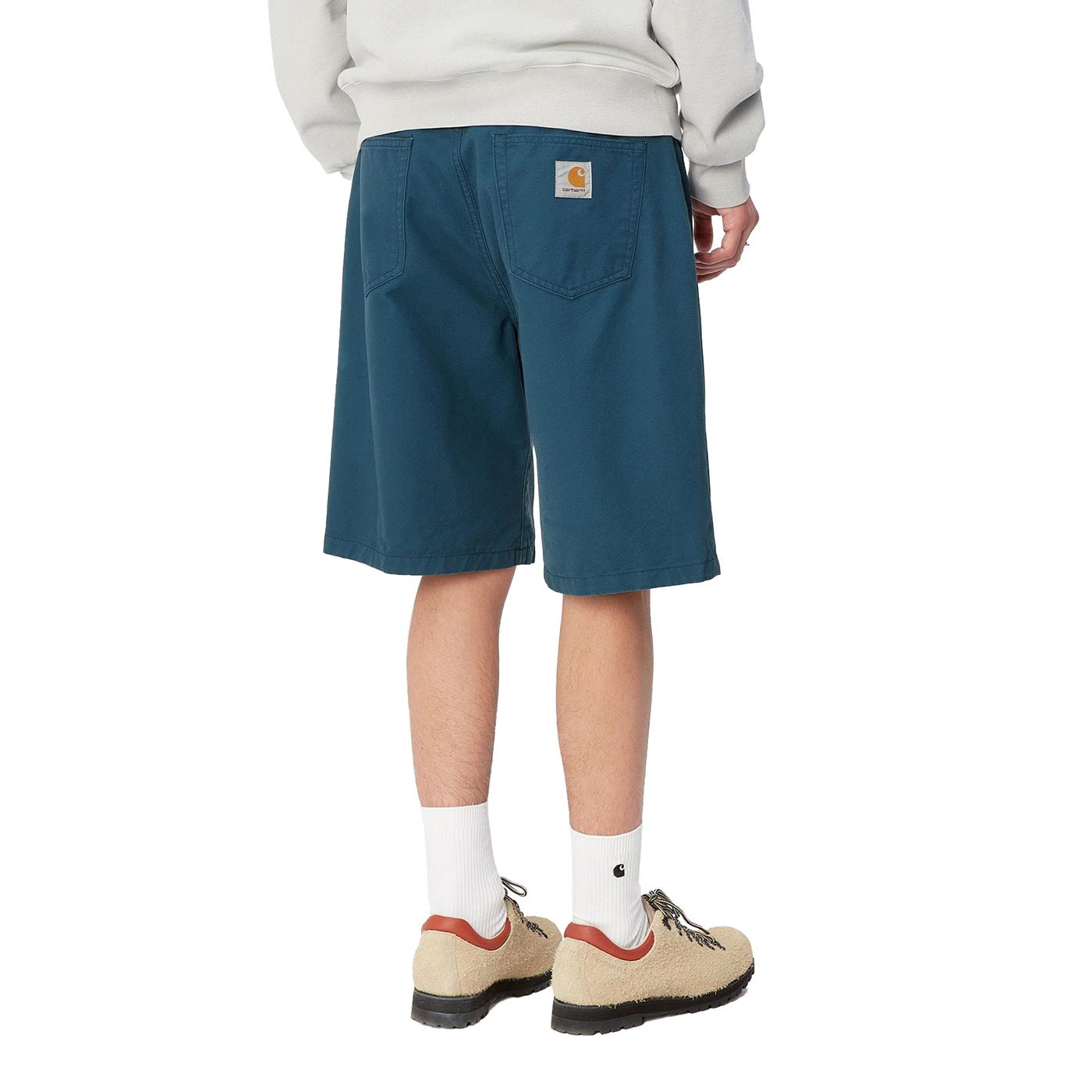 Carhartt WIP Landon Short Naval rinsed - I033280E902