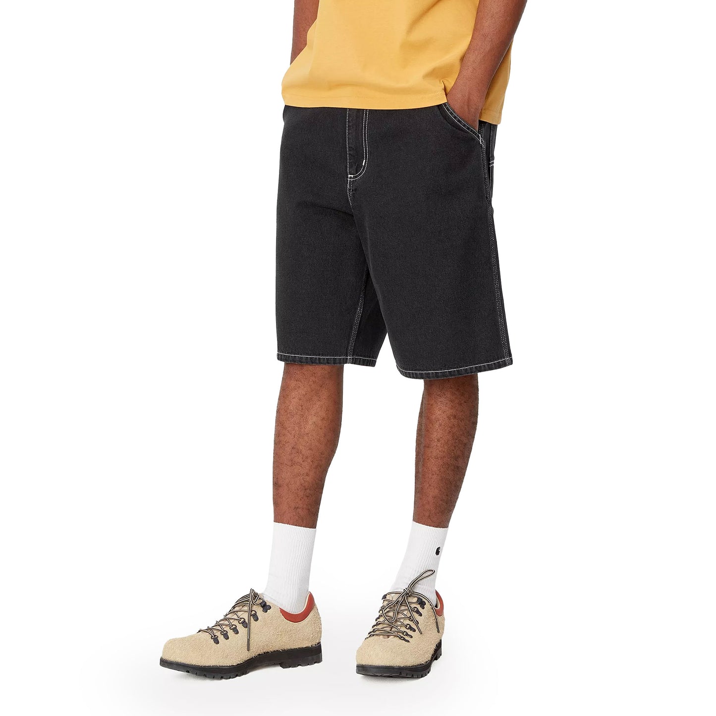 Carhartt WIP Simple Short Black stone washed - I0333338906
