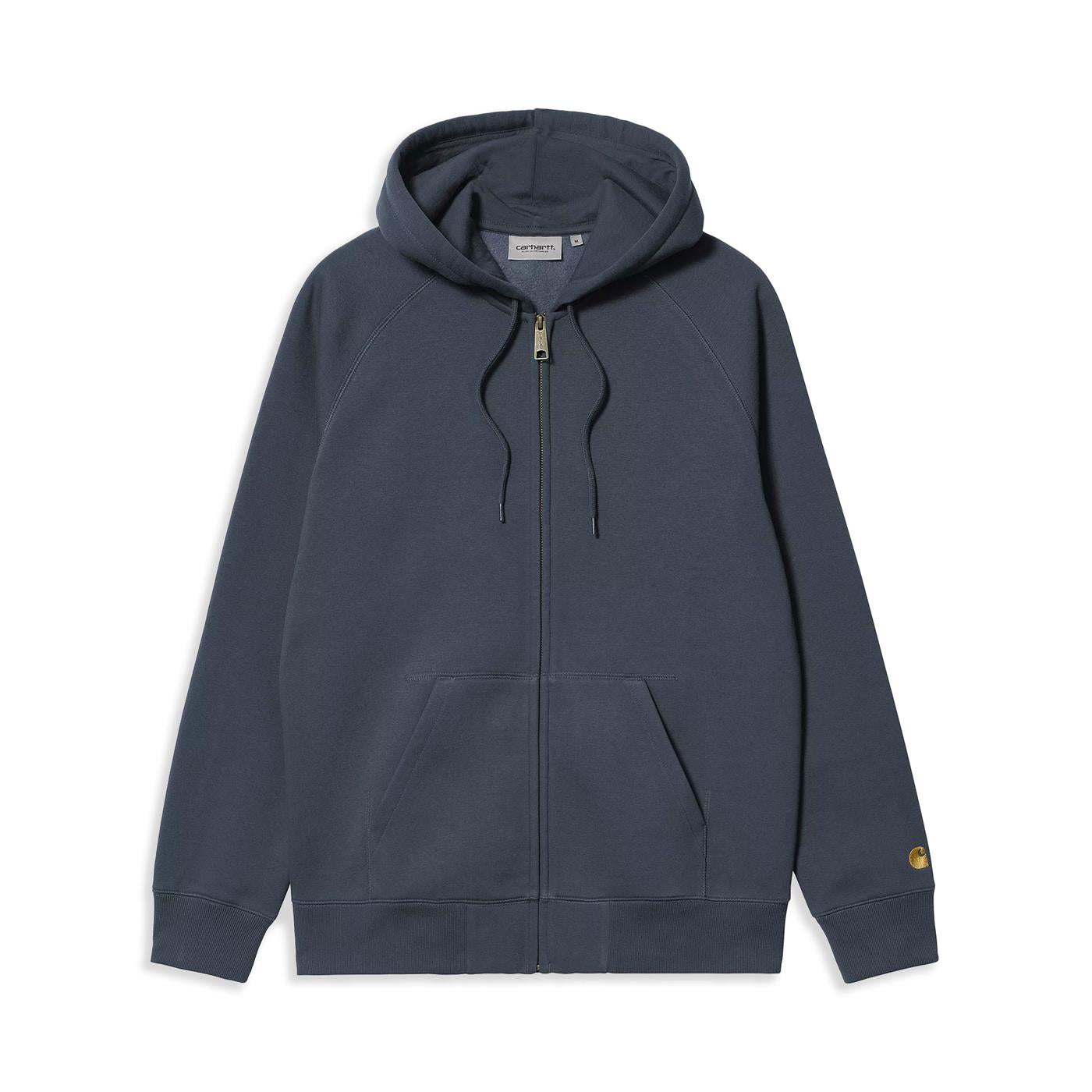 Carhartt WIP Hooded Chase Jacket Silver Dusky Blue/Gold - I0336642Q8XX