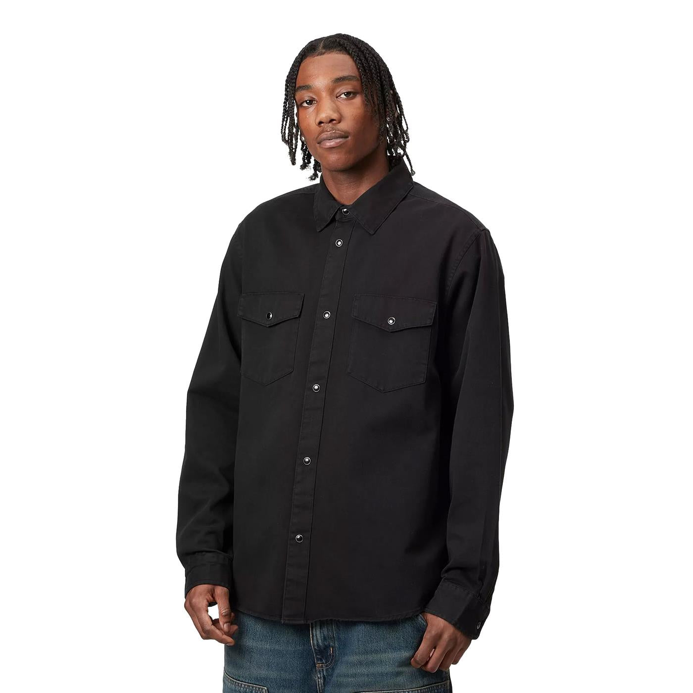 Carhartt WIP L/S Santa Fe Shirt Black - I03438489GD