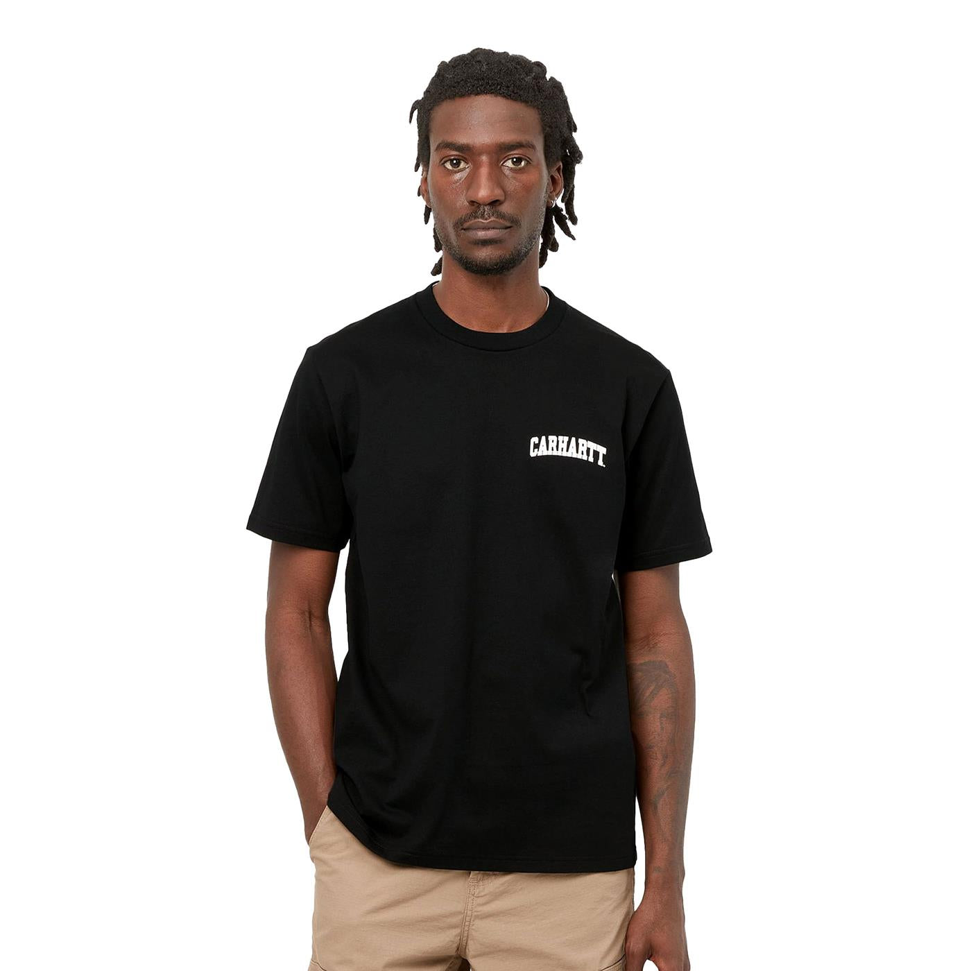 Carhartt WIP S/S University Script T-Shirt Black/White - I0348520D2XX