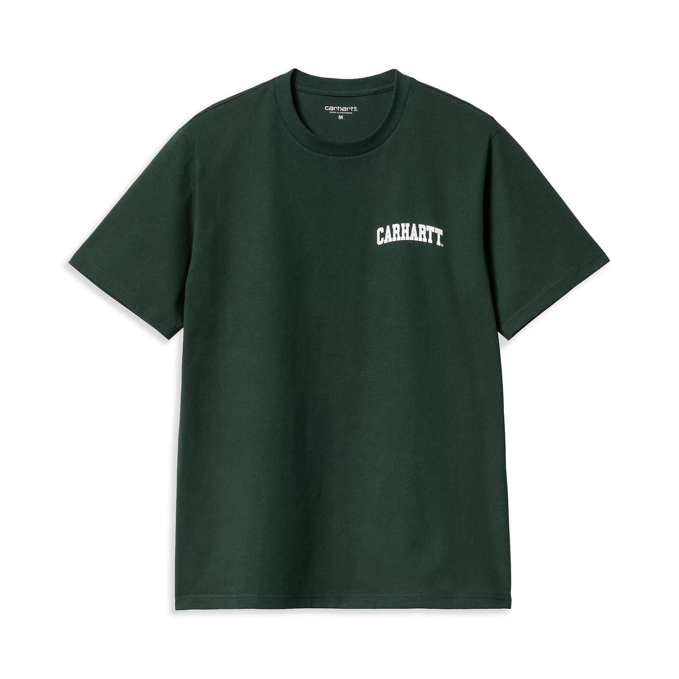 Carhartt WIP S/S University Script T-Shirt Conifer/White - I0348522RQXX