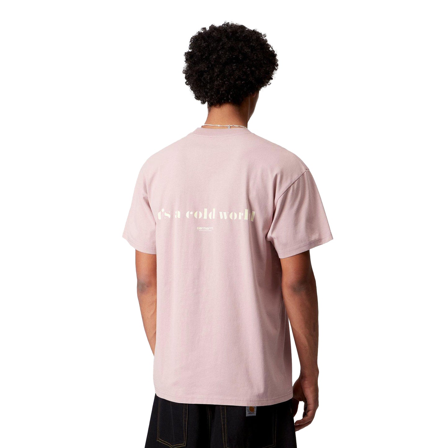 Carhartt WIP S/S Cold World T-Shirt Glassy Pink - I0354311NJXX