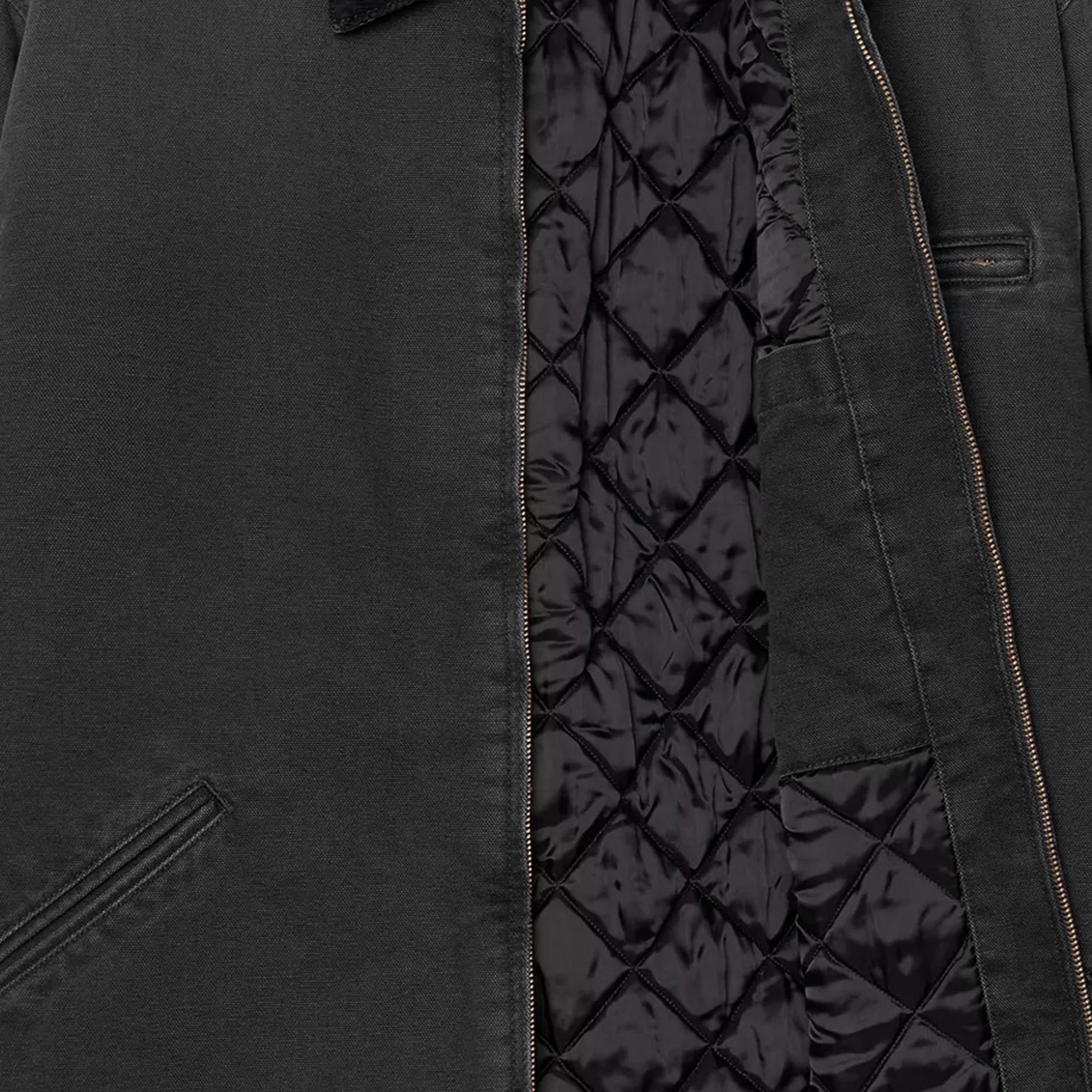 Carhartt WIP OG Detroit Jacket Black/Black stone canvas  - I03561400E4O