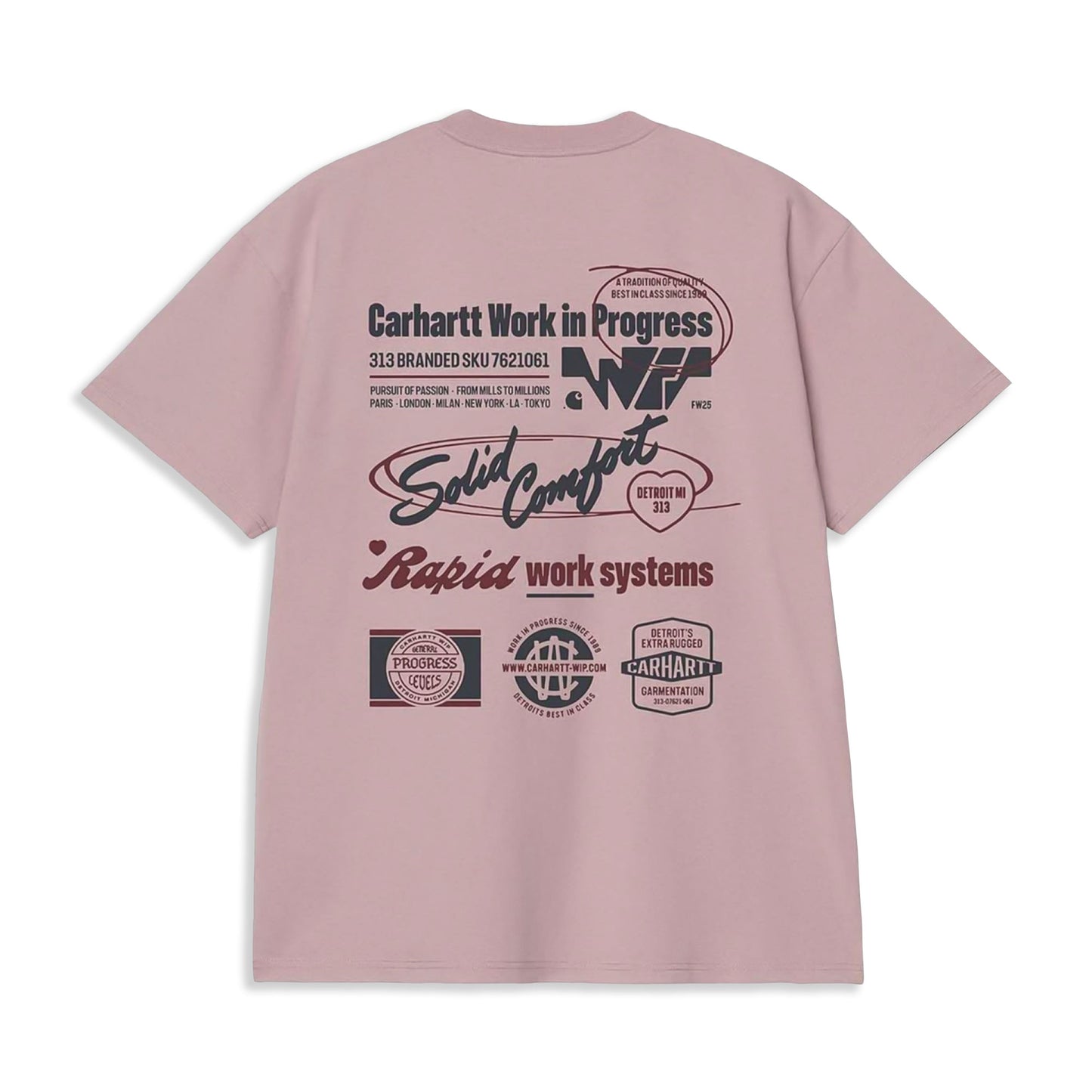Carhartt WIP S/S Networks T-Shirt Glassy Pink