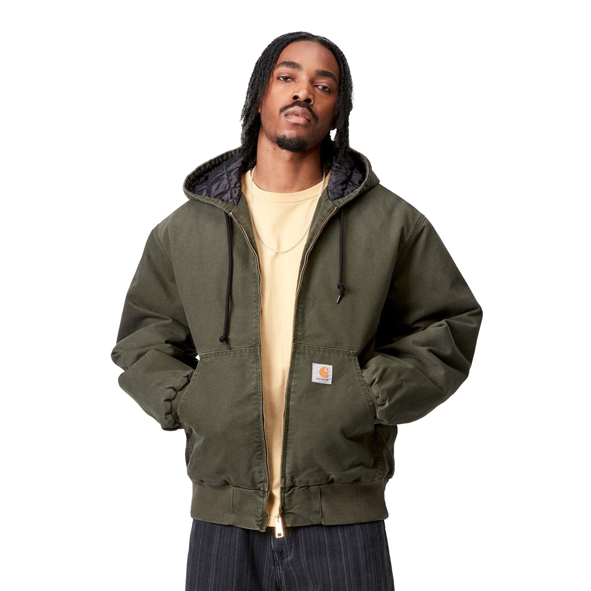 Carhartt WIP OG Active Jacket Olive stone canvas  - I035891494O