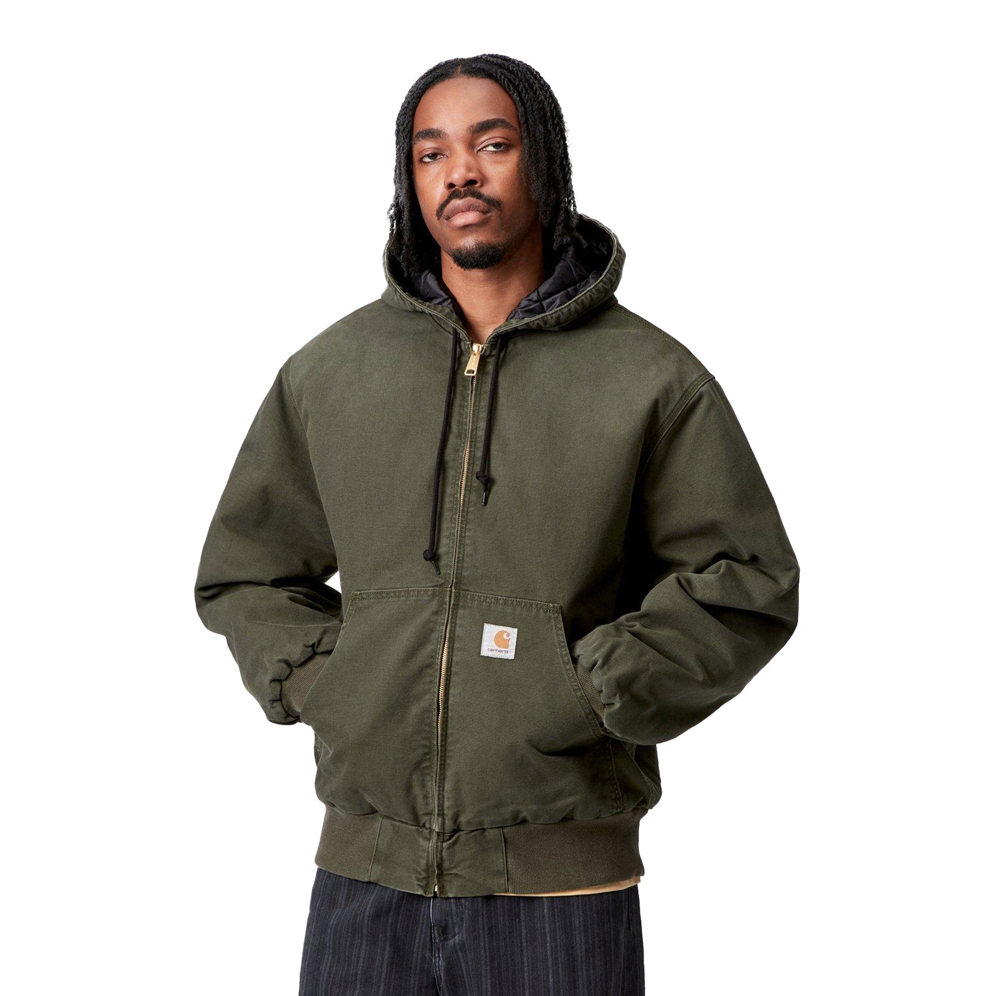 Carhartt WIP OG Active Jacket Olive stone canvas  - I035891494O