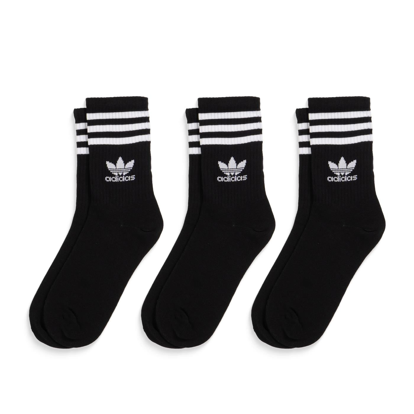 Adidas Originals Crew Sock 3Stripes Black - IL5022