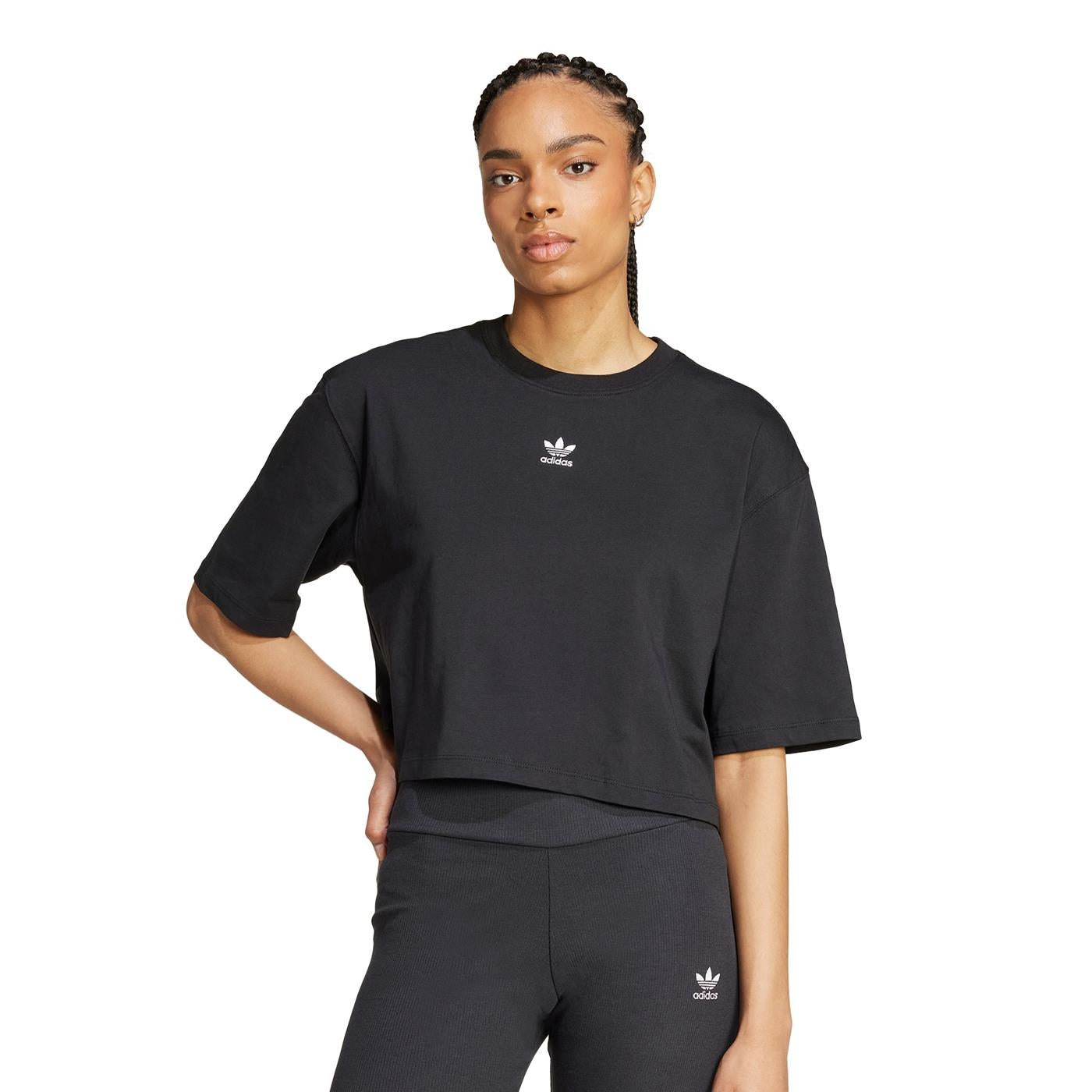 Adidas Originals Essentials Crop Tee Black  - IW5706