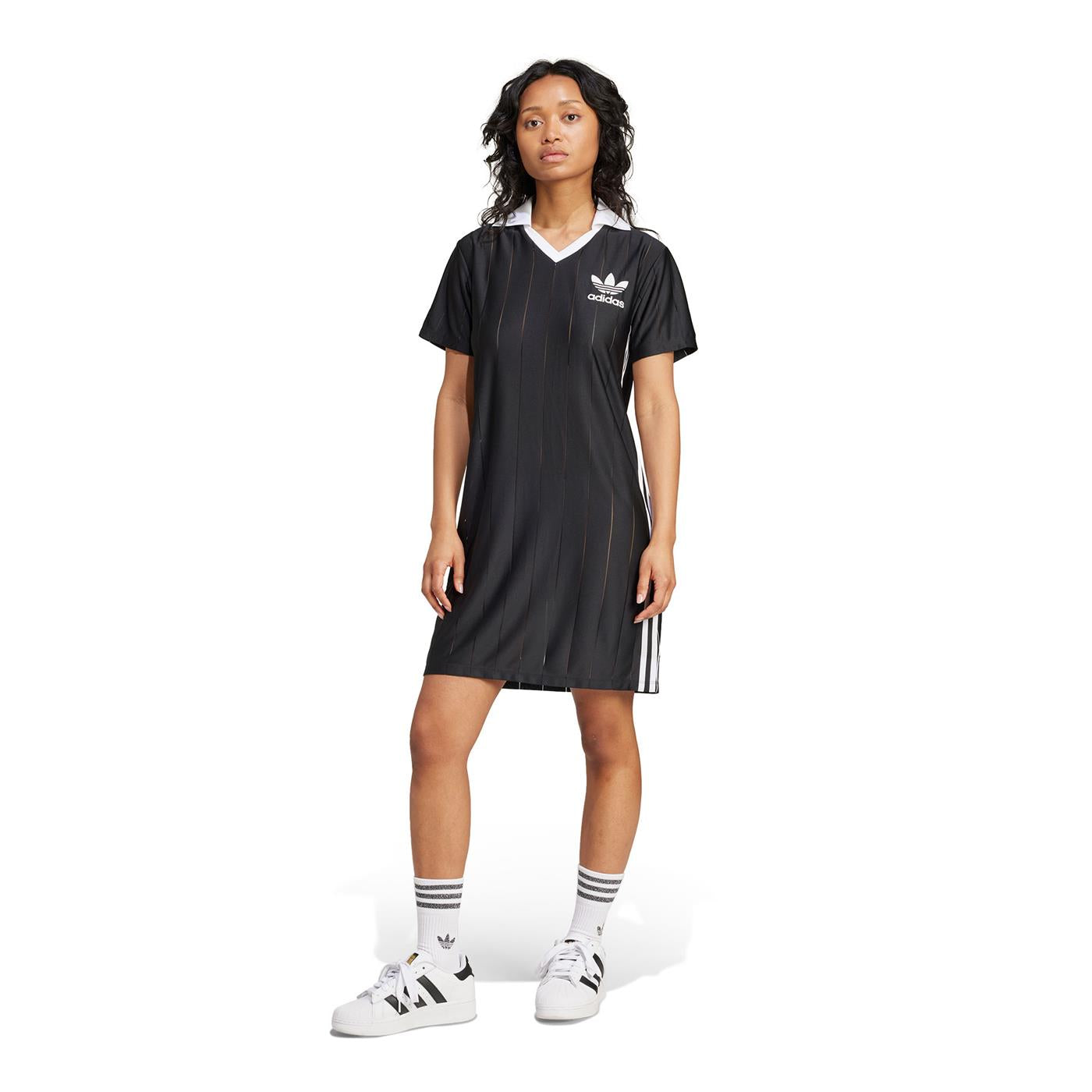 Adidas Originals Adicolor 3-Stripes Pinstripe Dress Black - IX5510