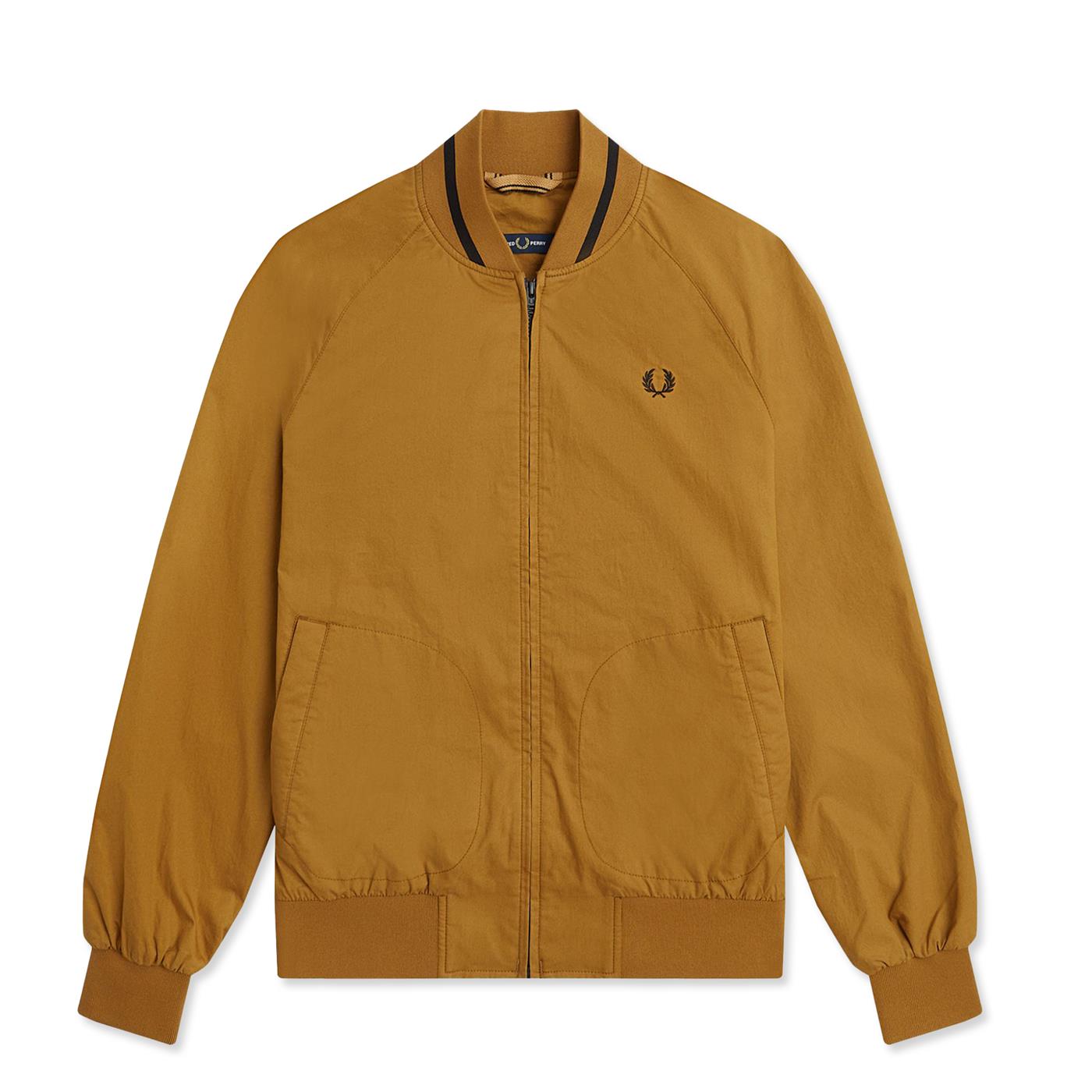 Fred Perry Tennis Bomber Jacket Dark Caramel - J3544-644