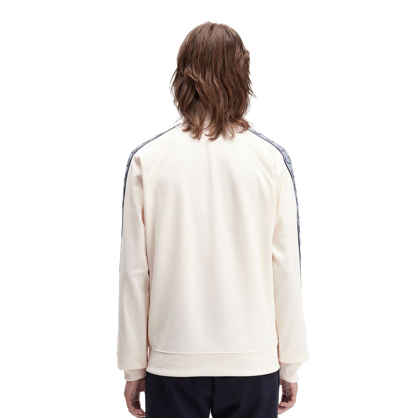 Fred Perry Contrast Tape Track Jacket Ecru/Navy - J5557-729