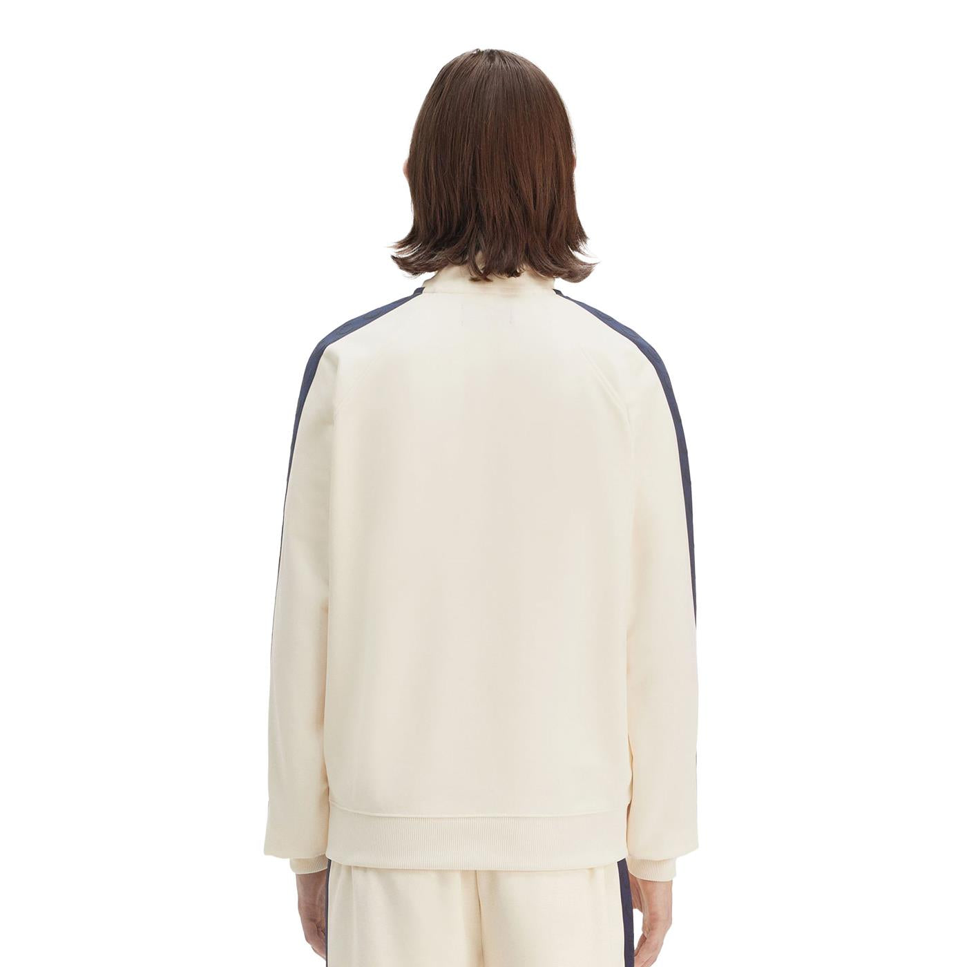 Fred Perry Contrast Tape Track Jacket Ecru/Tennis Blue - J5557-Y24