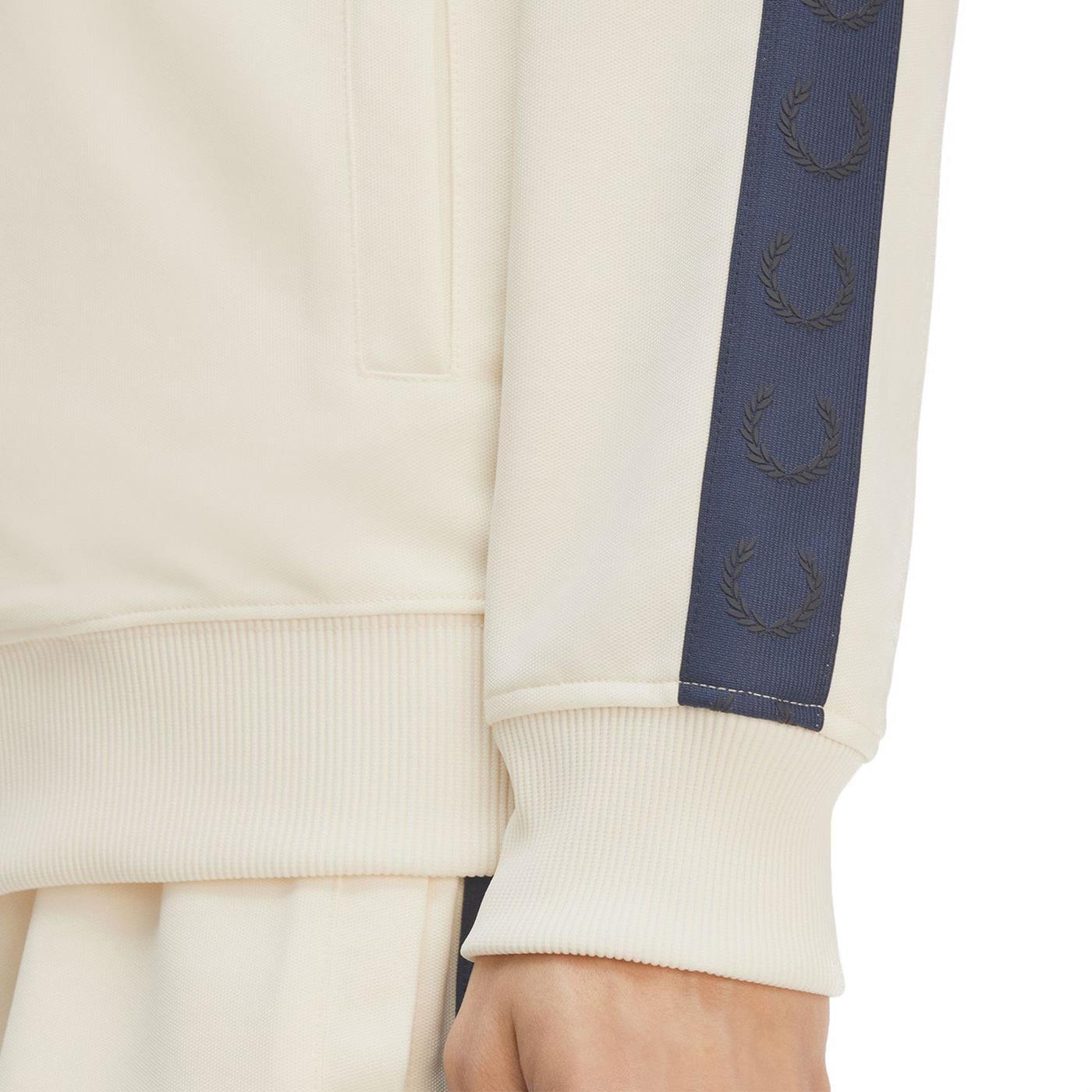 Fred Perry Contrast Tape Track Jacket Ecru/Tennis Blue - J5557-Y24