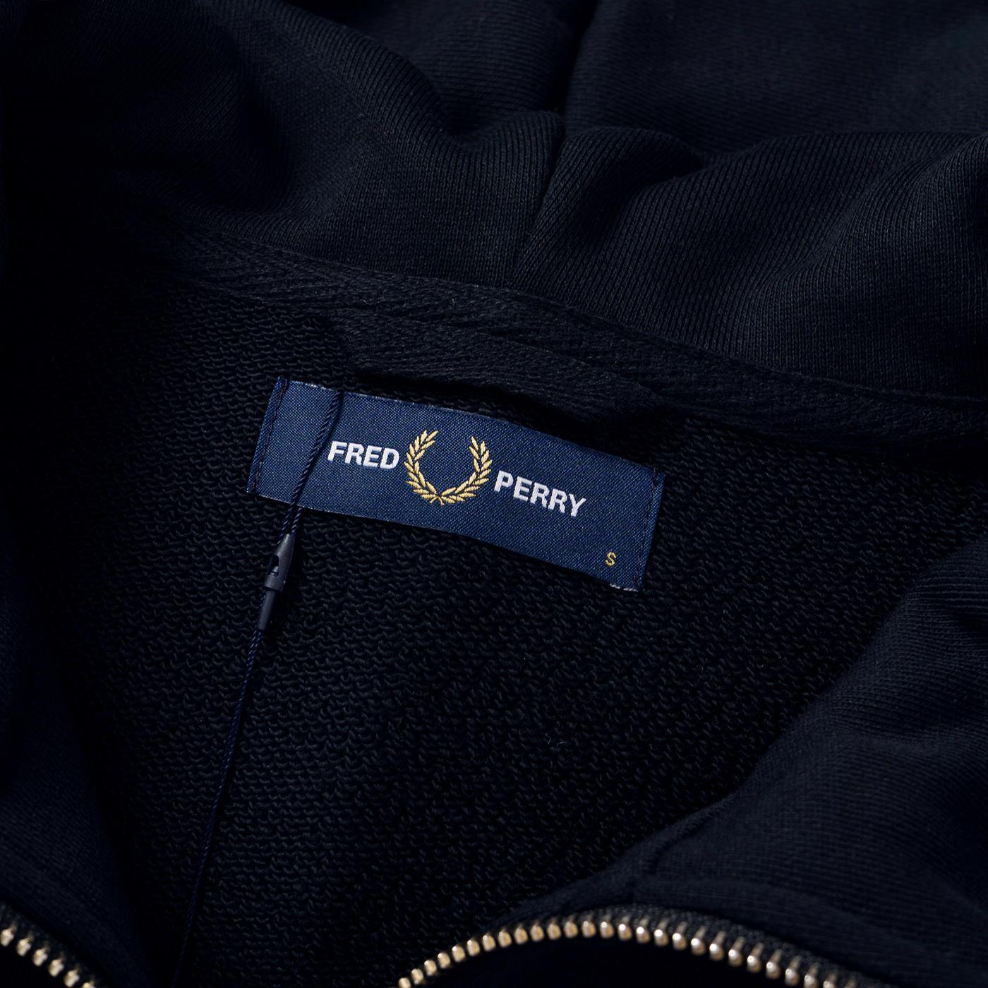 Fred Perry Hooded Full-Zip Jacket Navy - J7536-795