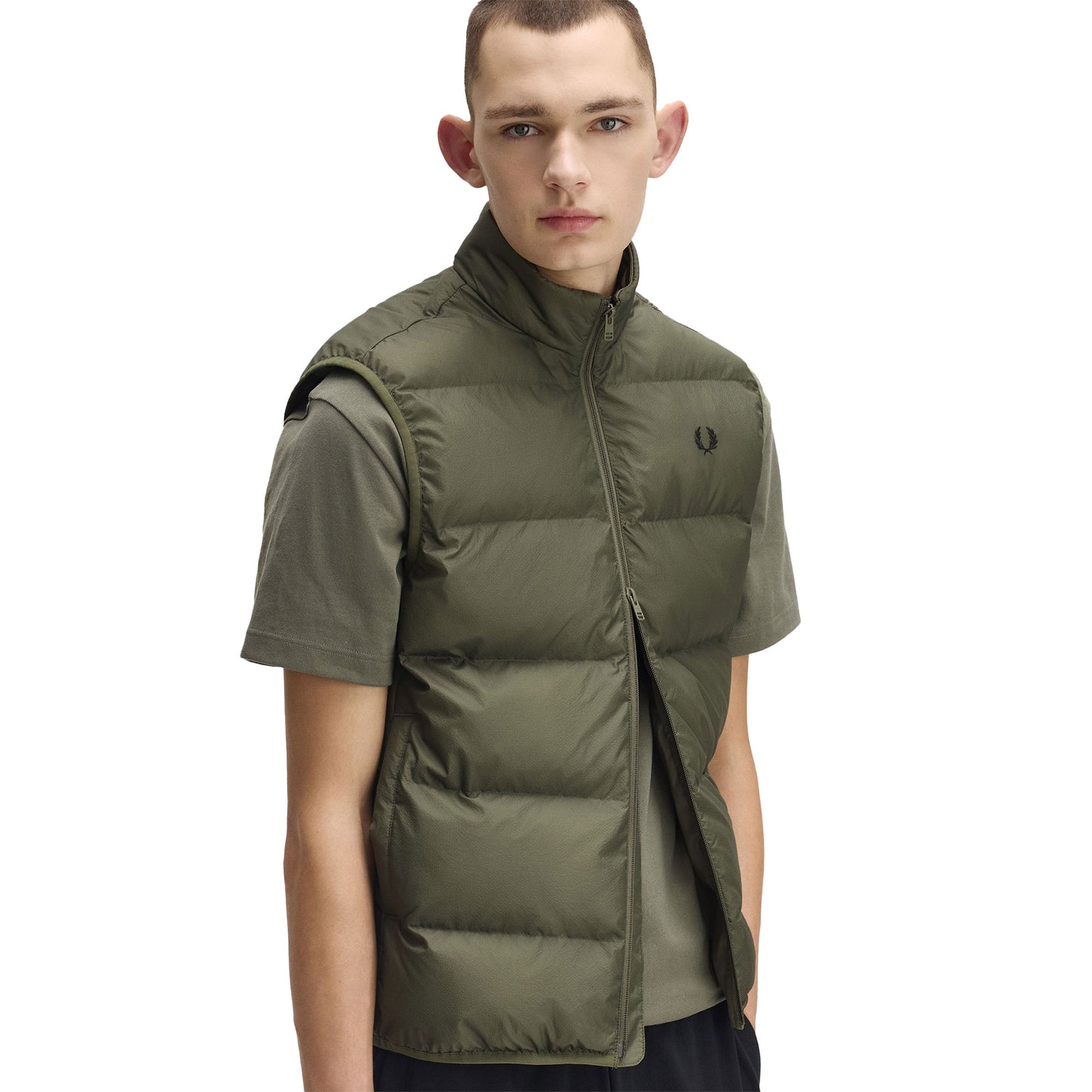 Fred Perry Insulated Gilet Laurel Wreath Green - J8522-X21