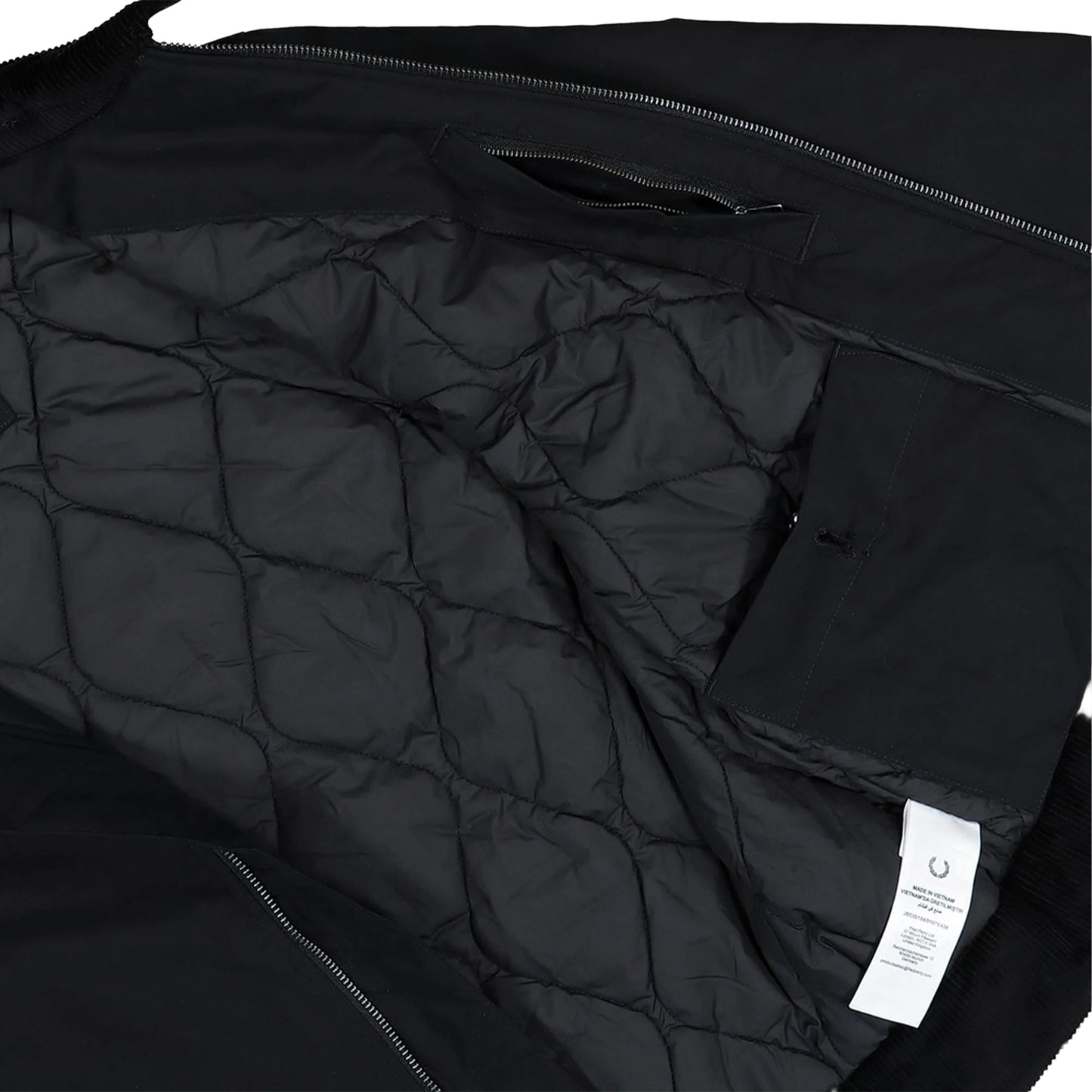 Fred Perry Cotton Caban Jacket Black - J8535-184