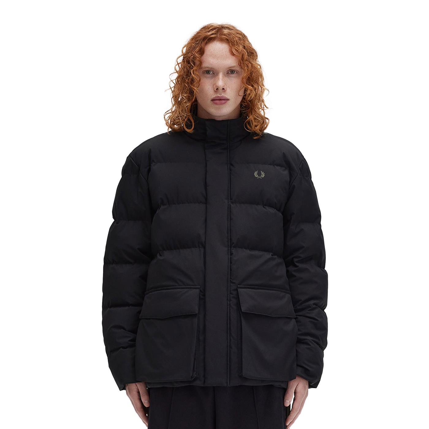 Fred Perry Padded Pocket Detail Jacket Black - J8545-102