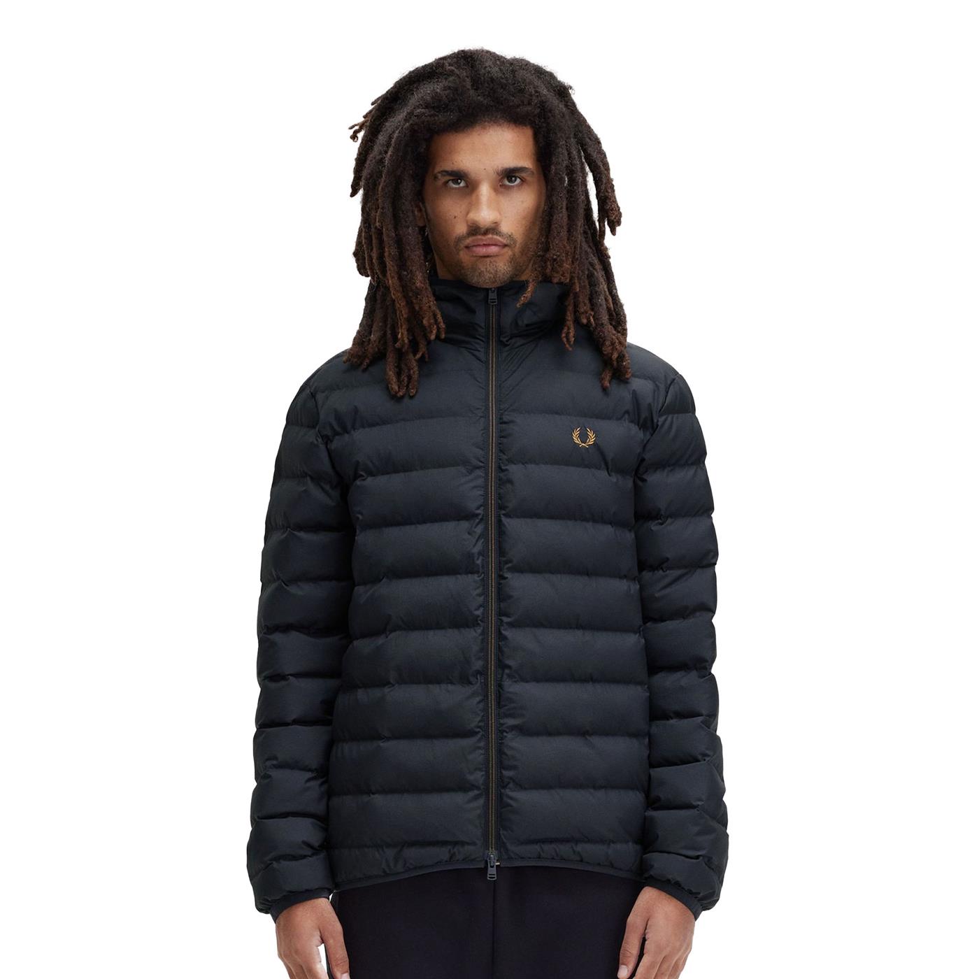 Fred Perry Hooded Insulated Jacket Navy - J8553-608