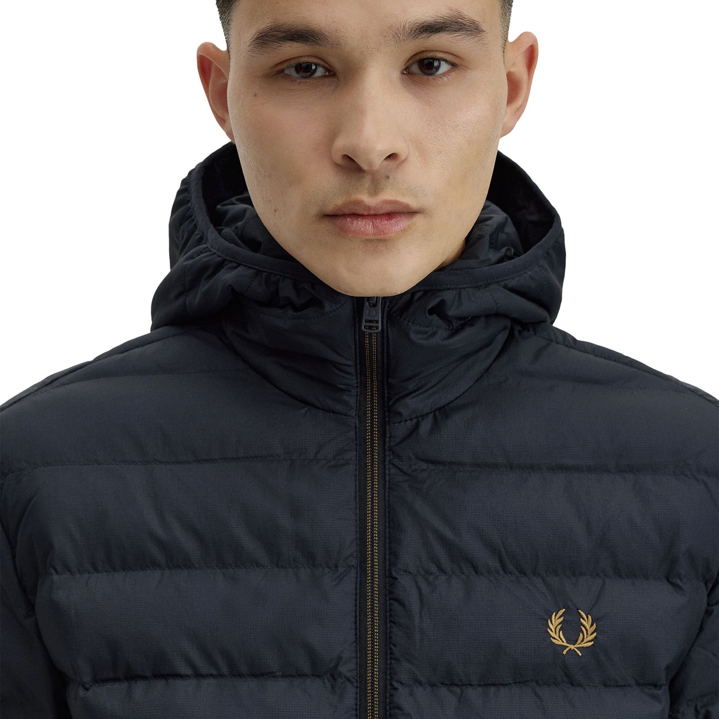 Fred Perry Hooded Insulated Jacket Navy
