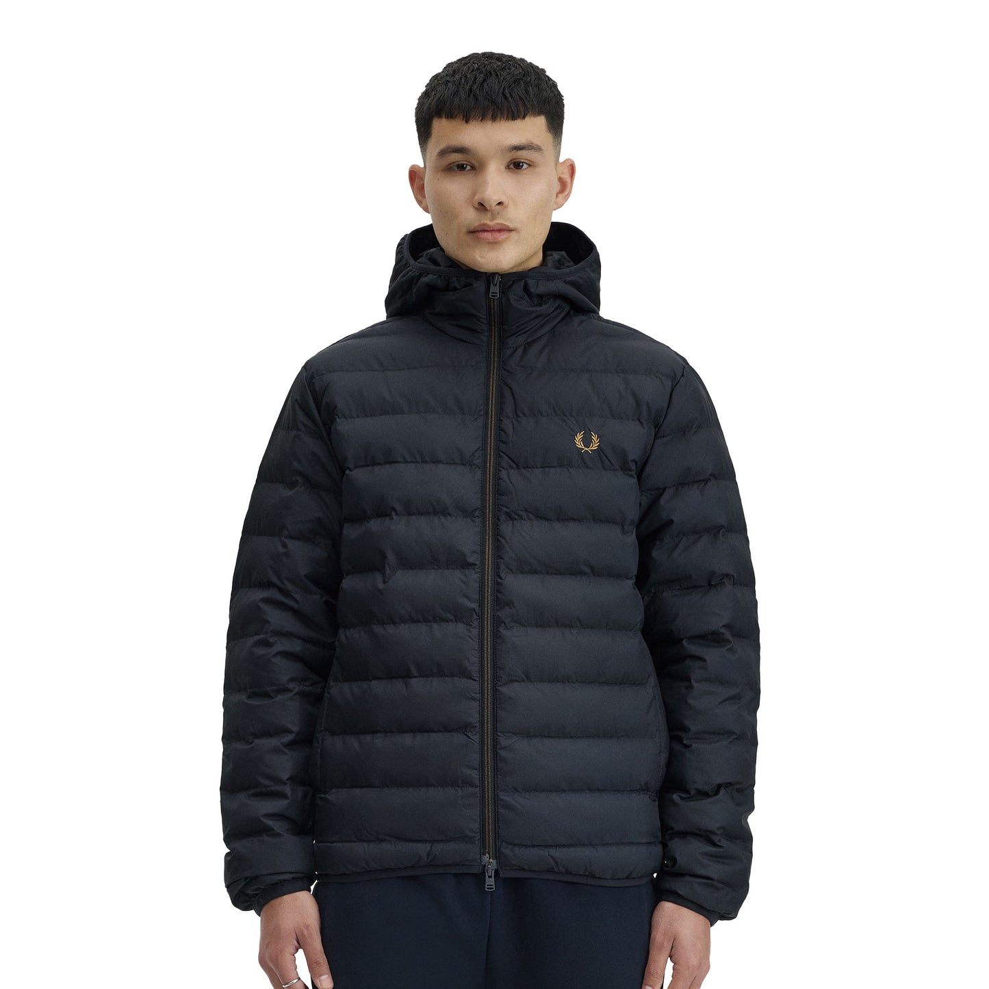 Fred Perry Hooded Insulated Jacket Navy