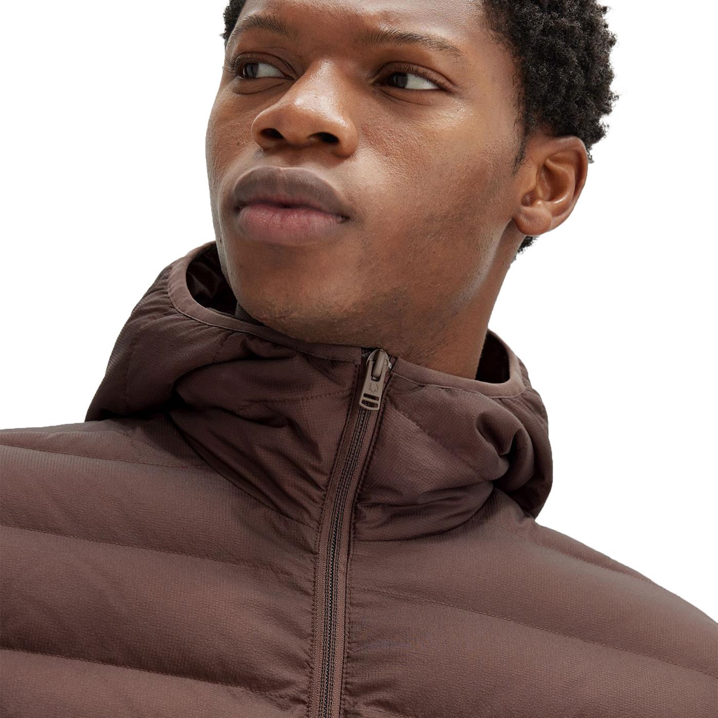 Fred Perry Hooded Insulated Jacket Carrington Brick - J8553-U53
