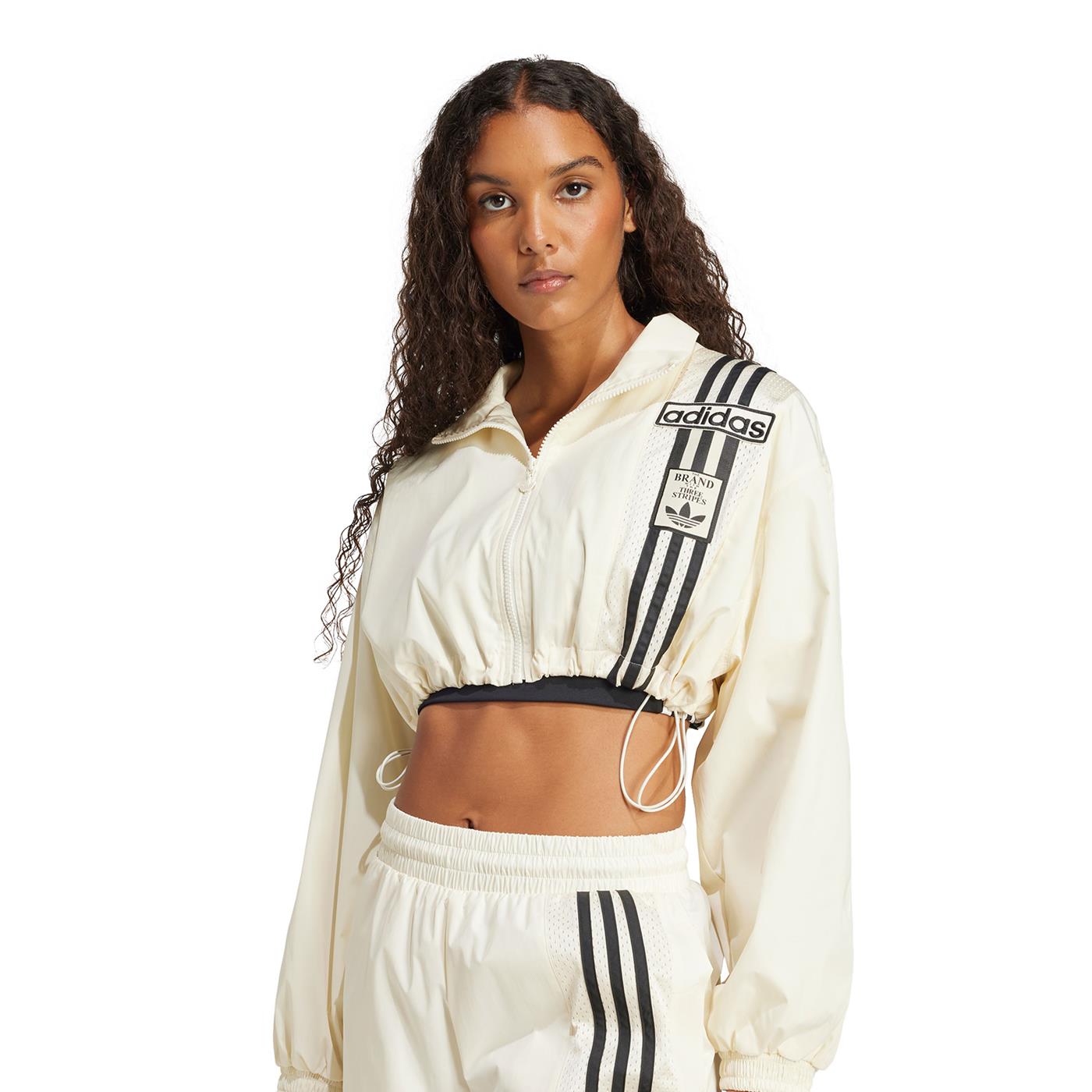 Adidas Originals Woven Track Top Cream White/Black - JD0096