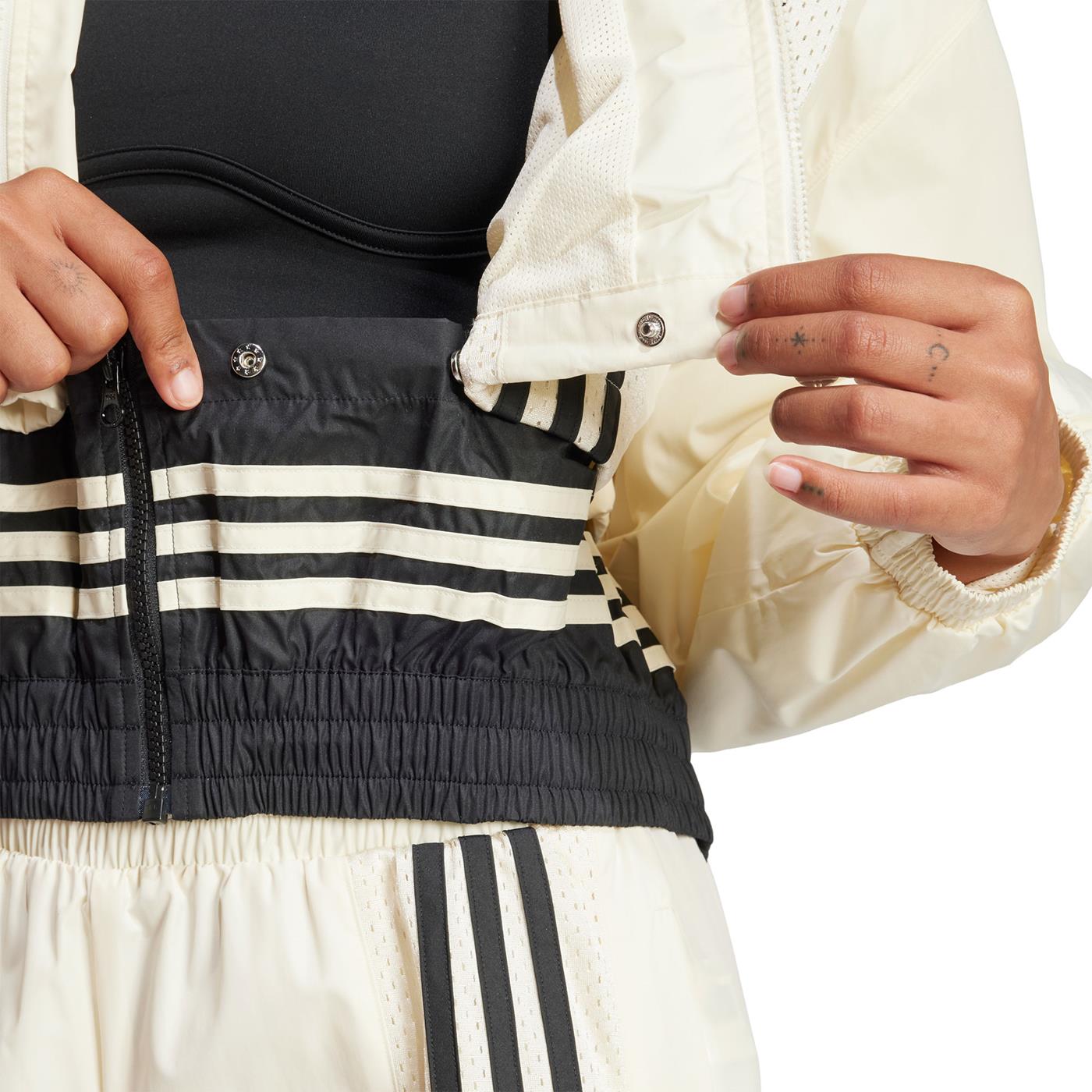 Adidas Originals Woven Track Top Cream White/Black - JD0096
