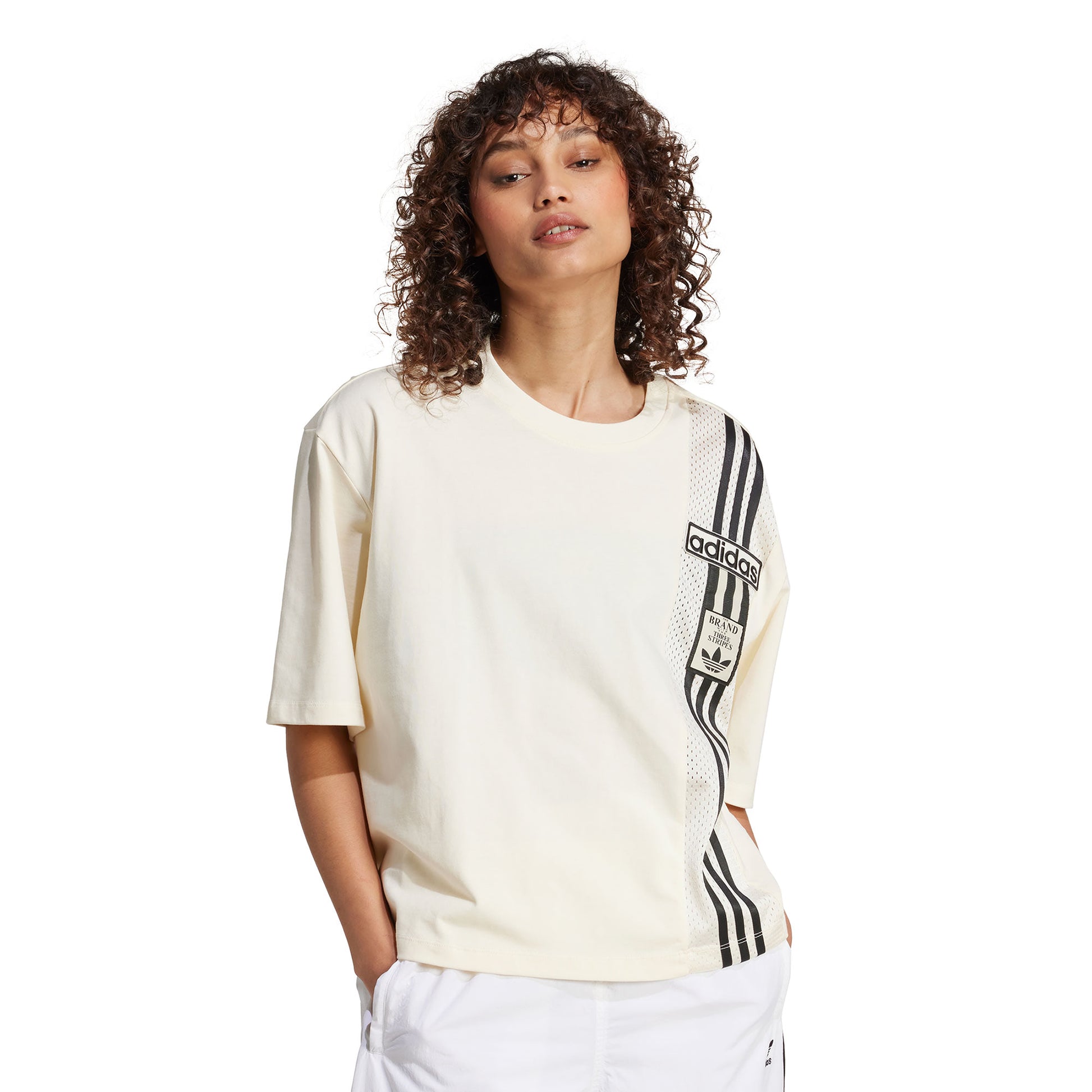 Adidas Originals Crop Tee Cream White  - JD0098