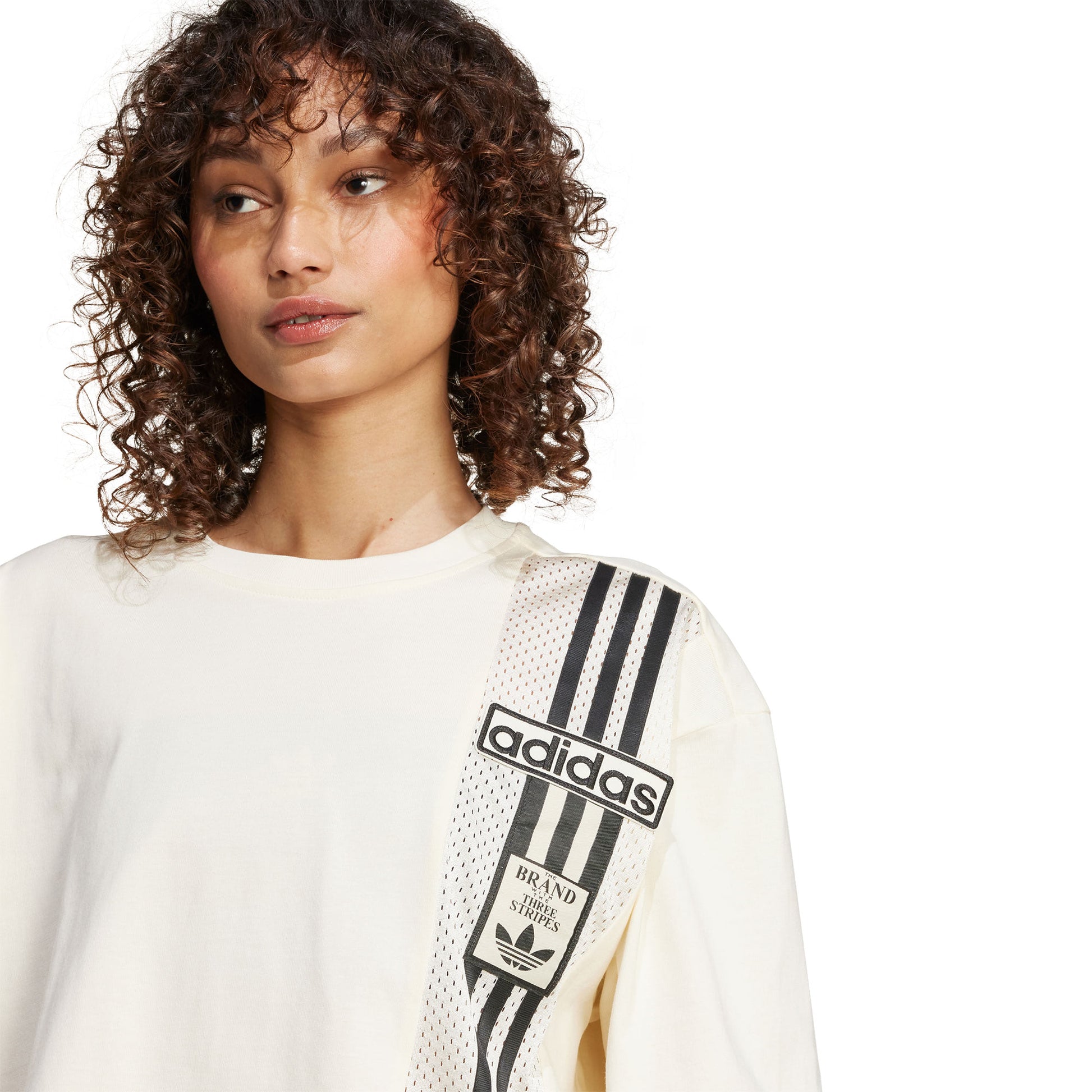 Adidas Originals Crop Tee Cream White  - JD0098