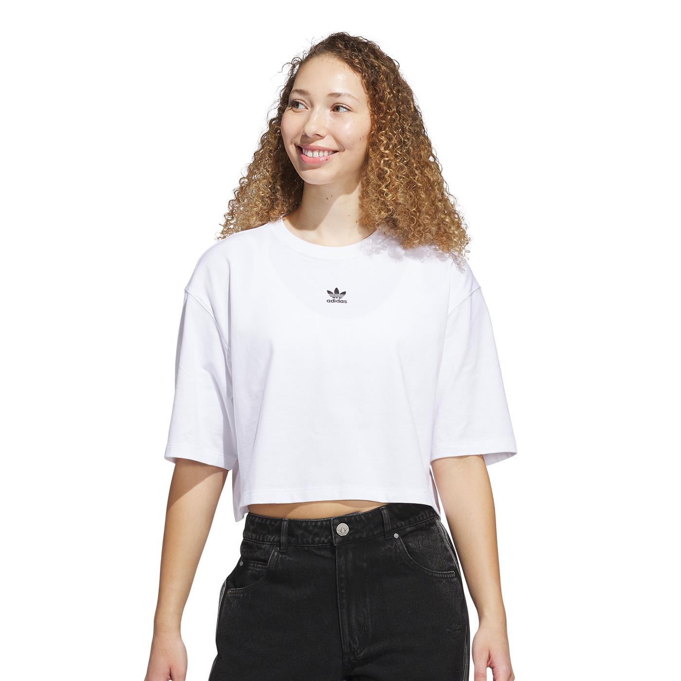 Adidas Originals Essentials Crop Tee White  - JJ3385