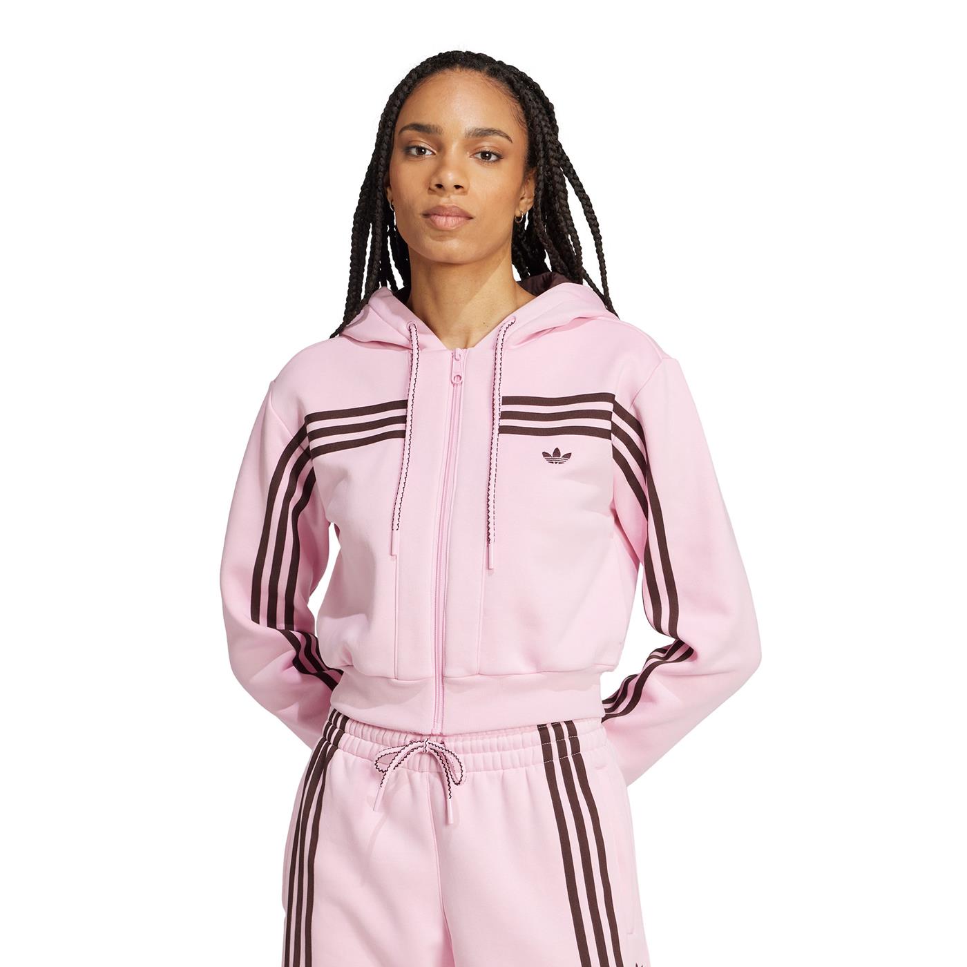 Adidas Originals Short FZ Fleece Hood True Pink - JN7665