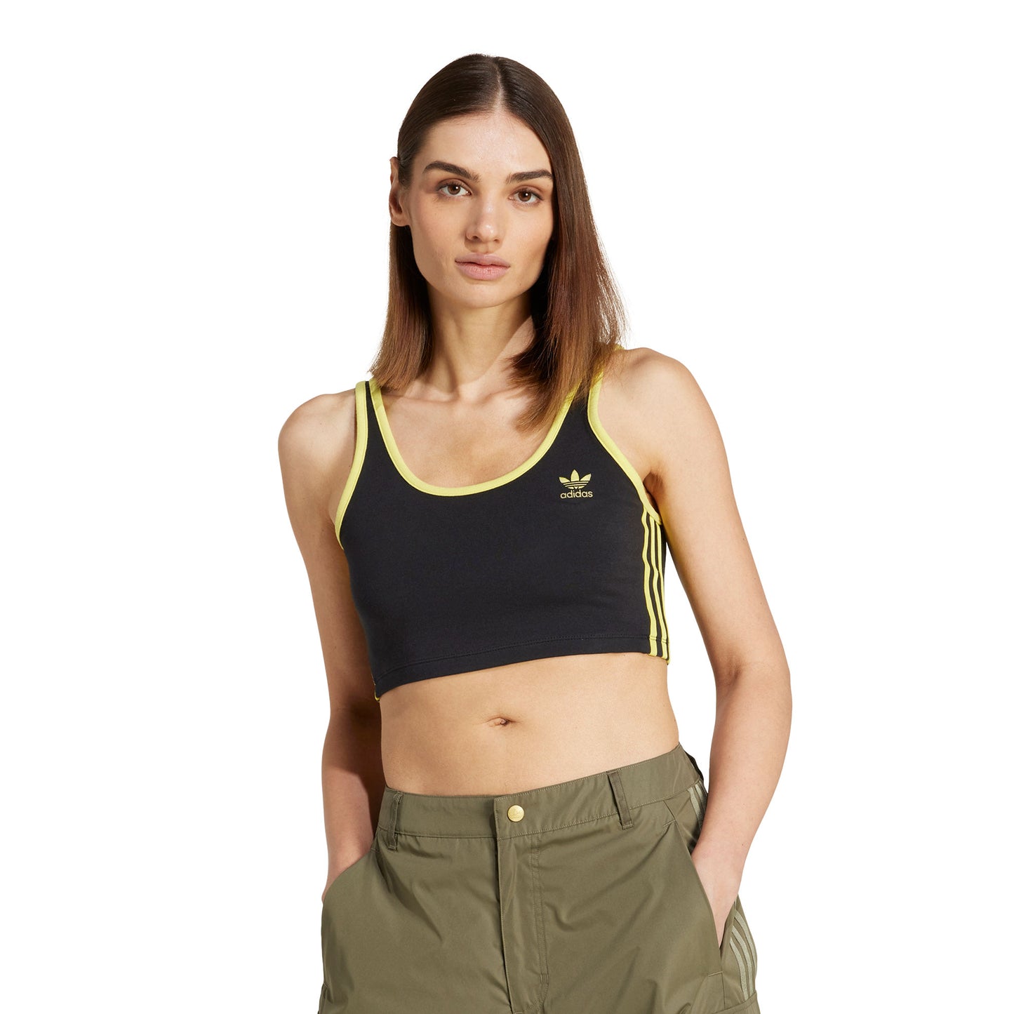 Adidas Originals 3S Bra Top Black/Pure Sulfur - JP2292